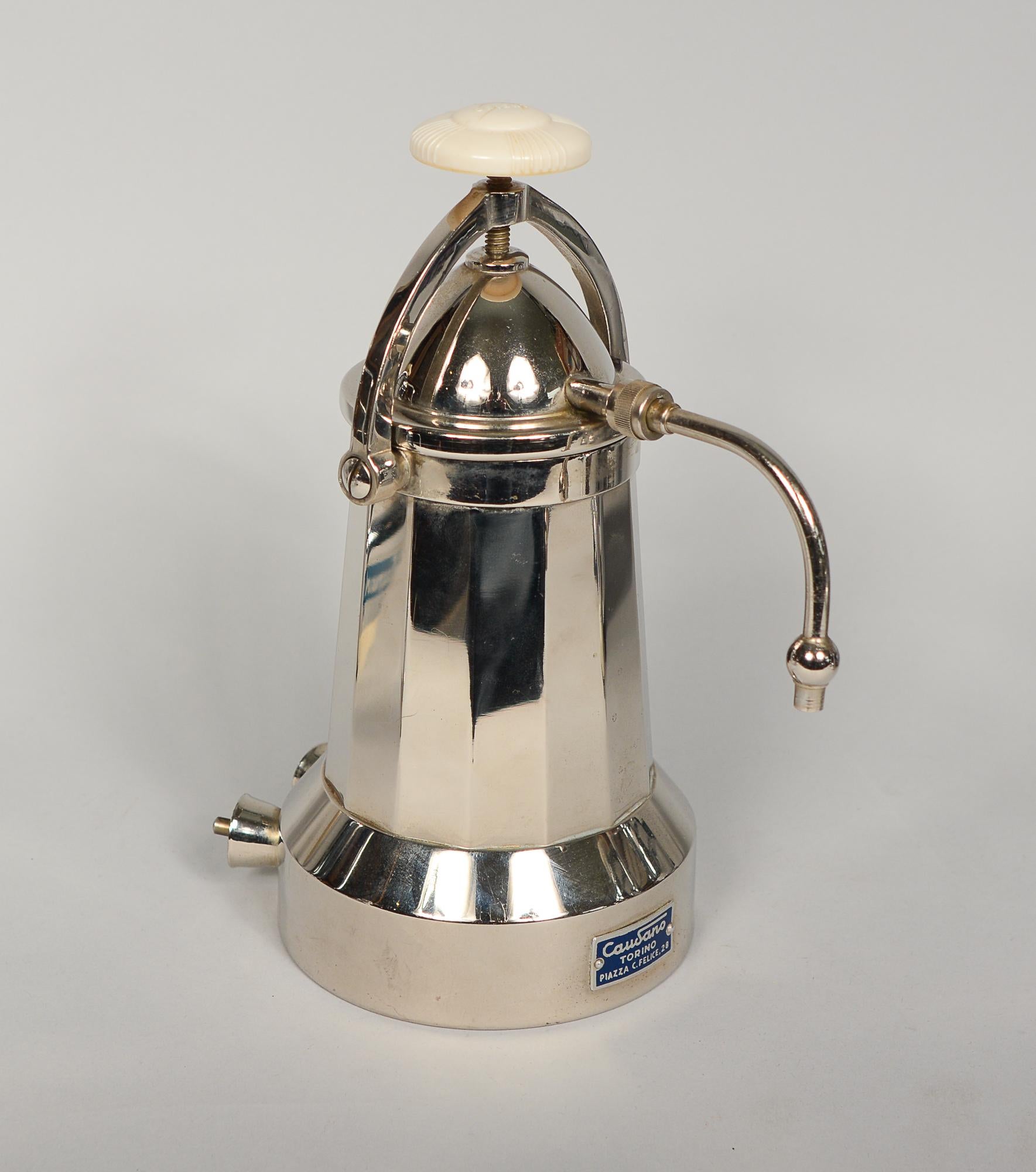 Collection of Vintage Art Deco Espresso Makers in Chrome and Nickel Plate For Sale 6