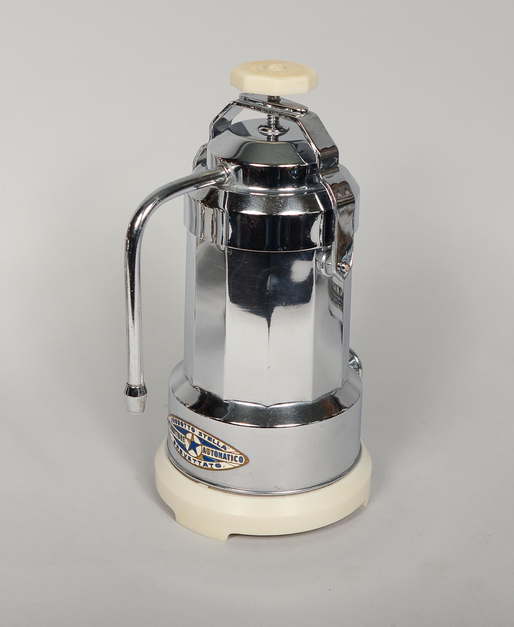 European Collection of Vintage Art Deco Espresso Makers in Chrome and Nickel Plate For Sale