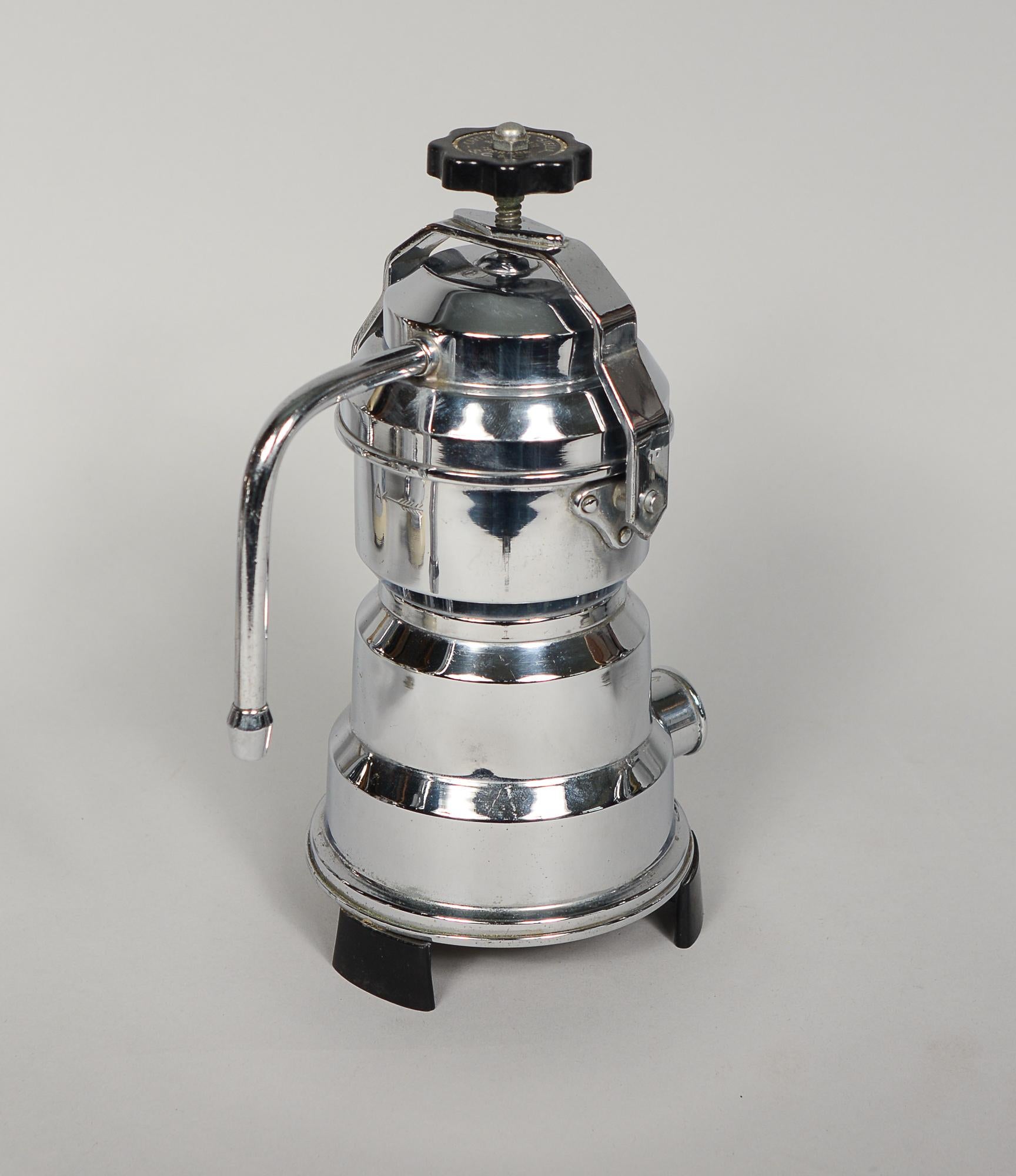 20th Century Collection of Vintage Art Deco Espresso Makers in Chrome and Nickel Plate For Sale