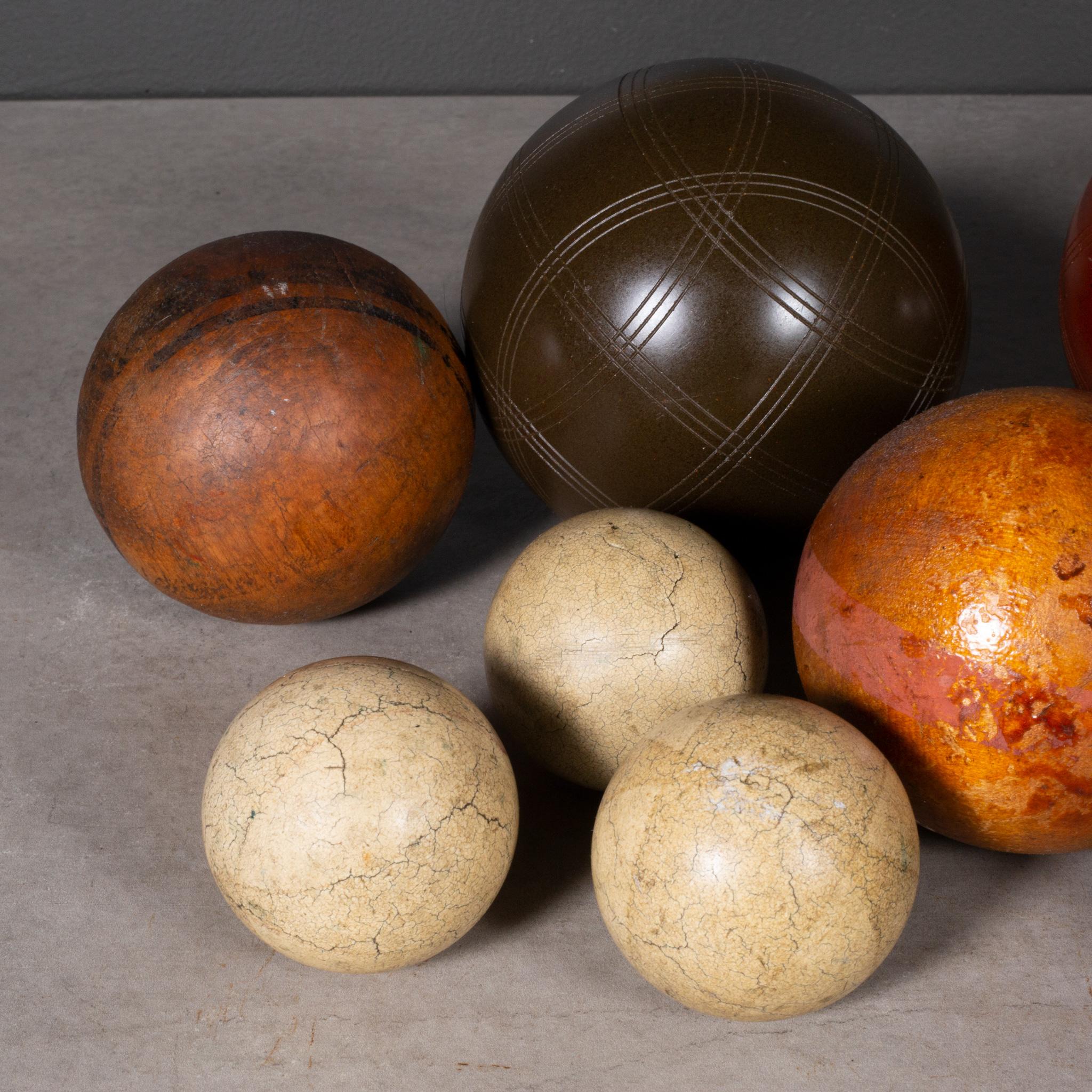 Collection of Vintage Bocci and Croquet Balls c.1970-(FREE SHIPPING) In Good Condition For Sale In San Francisco, CA