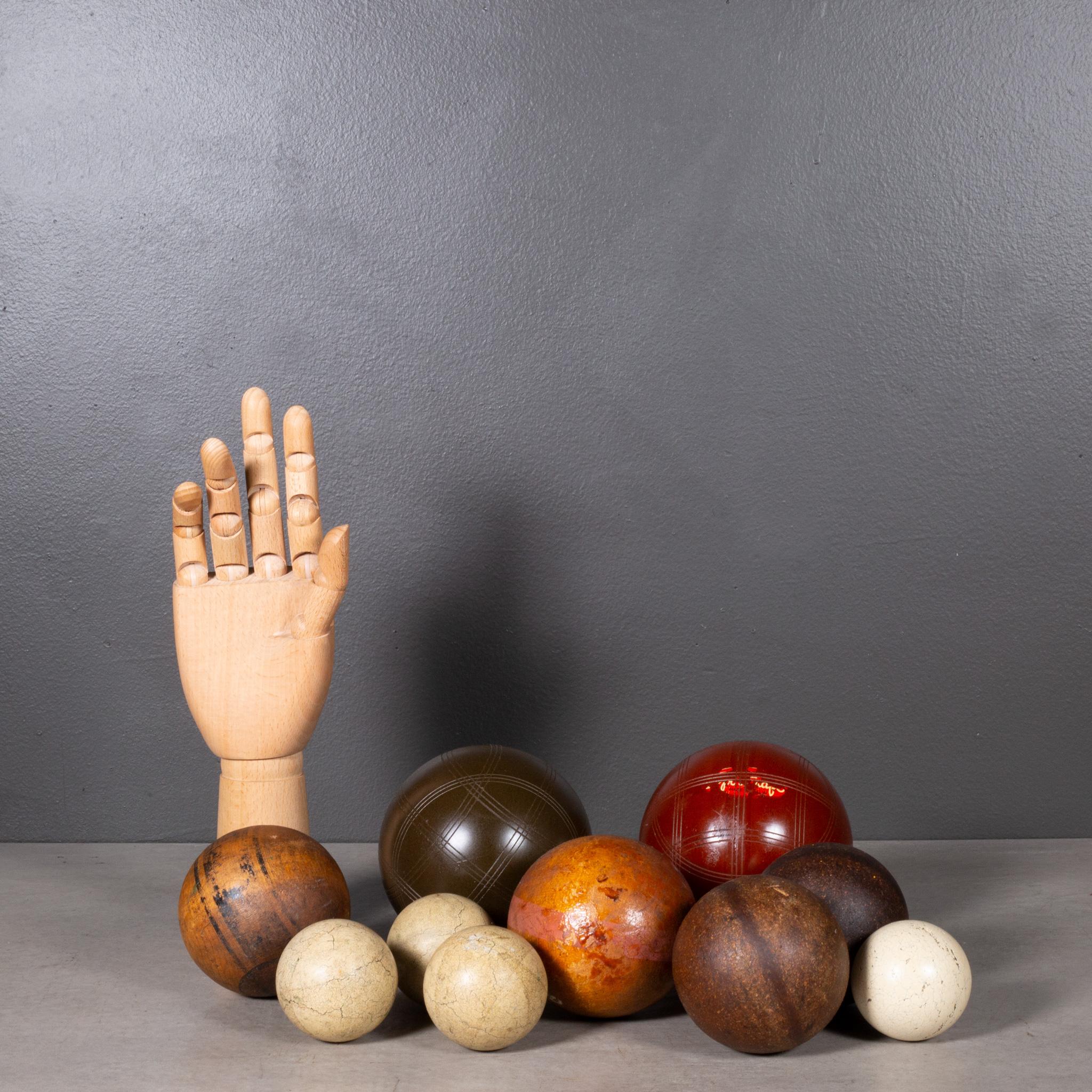 20th Century Collection of Vintage Bocci and Croquet Balls c.1970-(FREE SHIPPING) For Sale