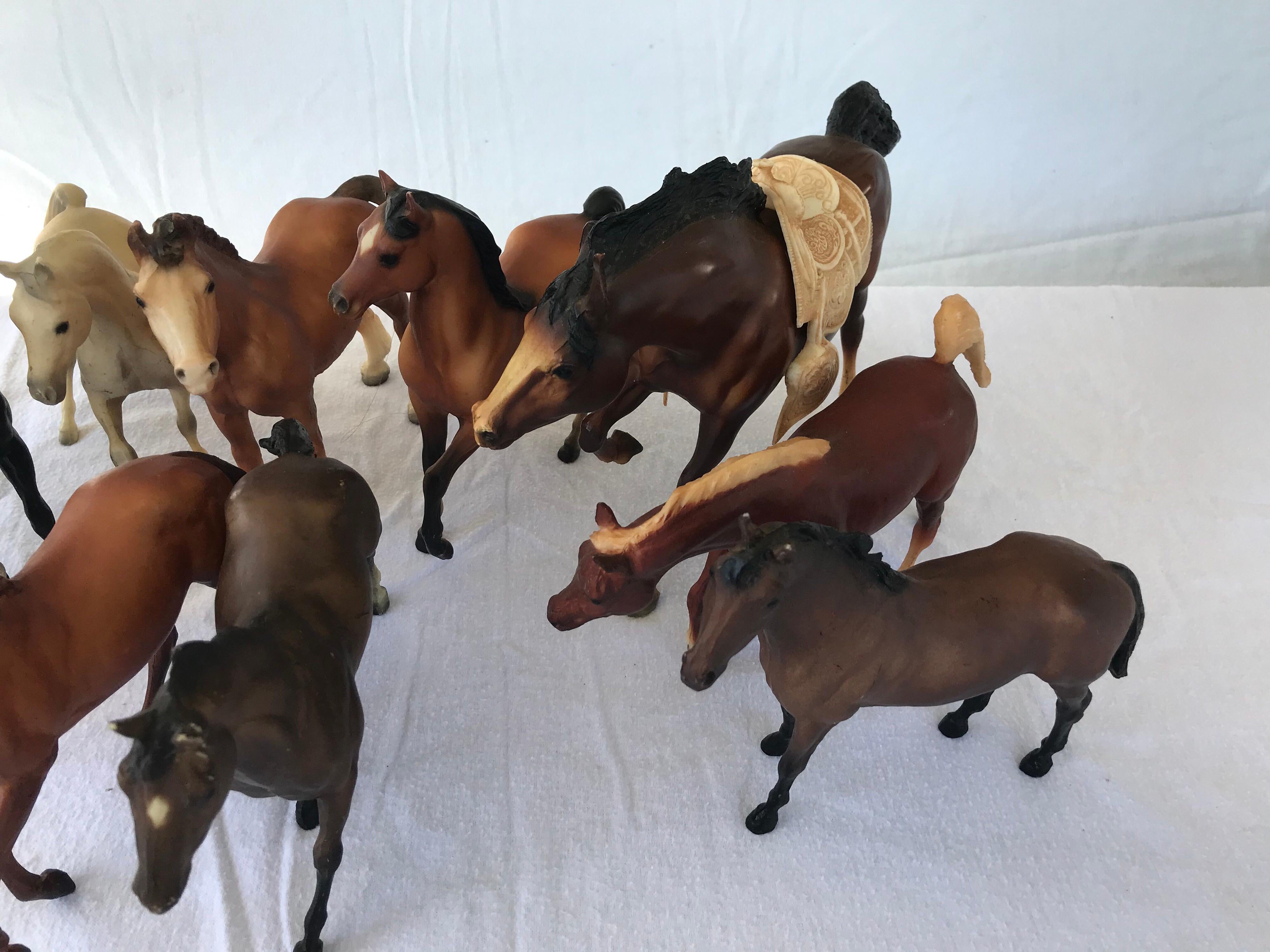 Plastic Collection of Vintage Breyer Horses