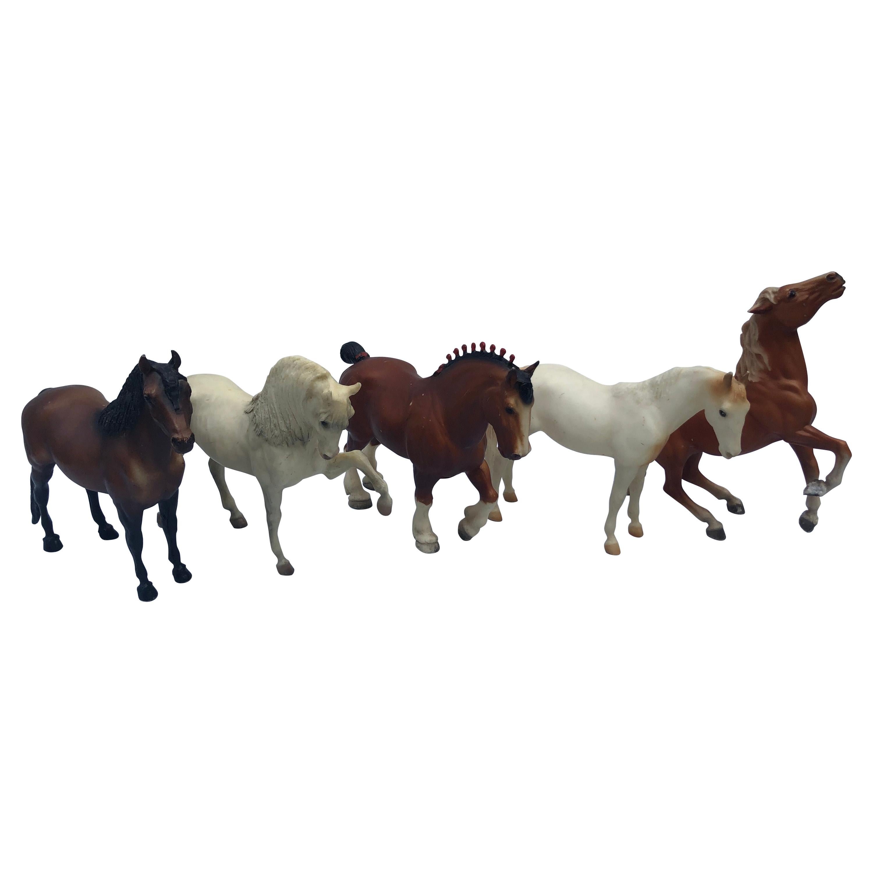 Collection of Five Vintage Breyer Horses