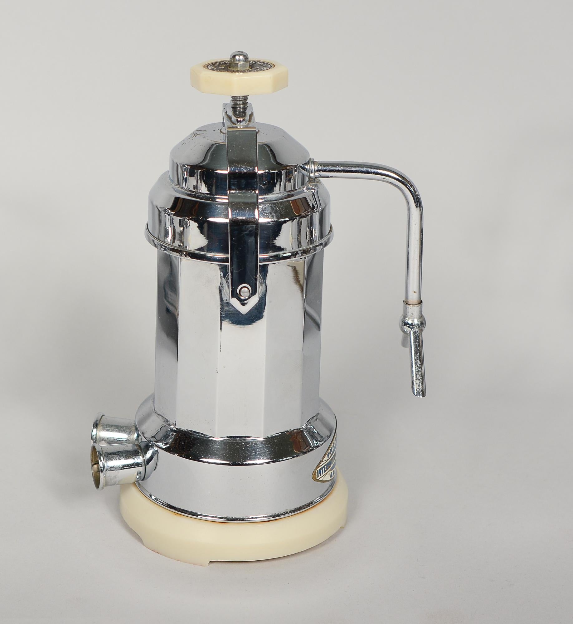 Kollektion von Vintage- Espresso-Herstellern aus Chrom und Aluminium im Angebot 5