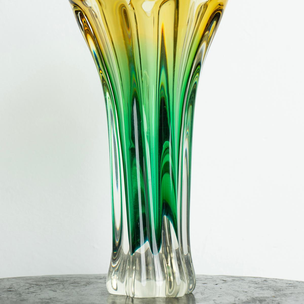 Collection of Vintage Freeform Sommerso Murano Glass Vases, C. 1960s 2