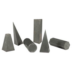 Collection of Vintage Geometric Forms in Zinc