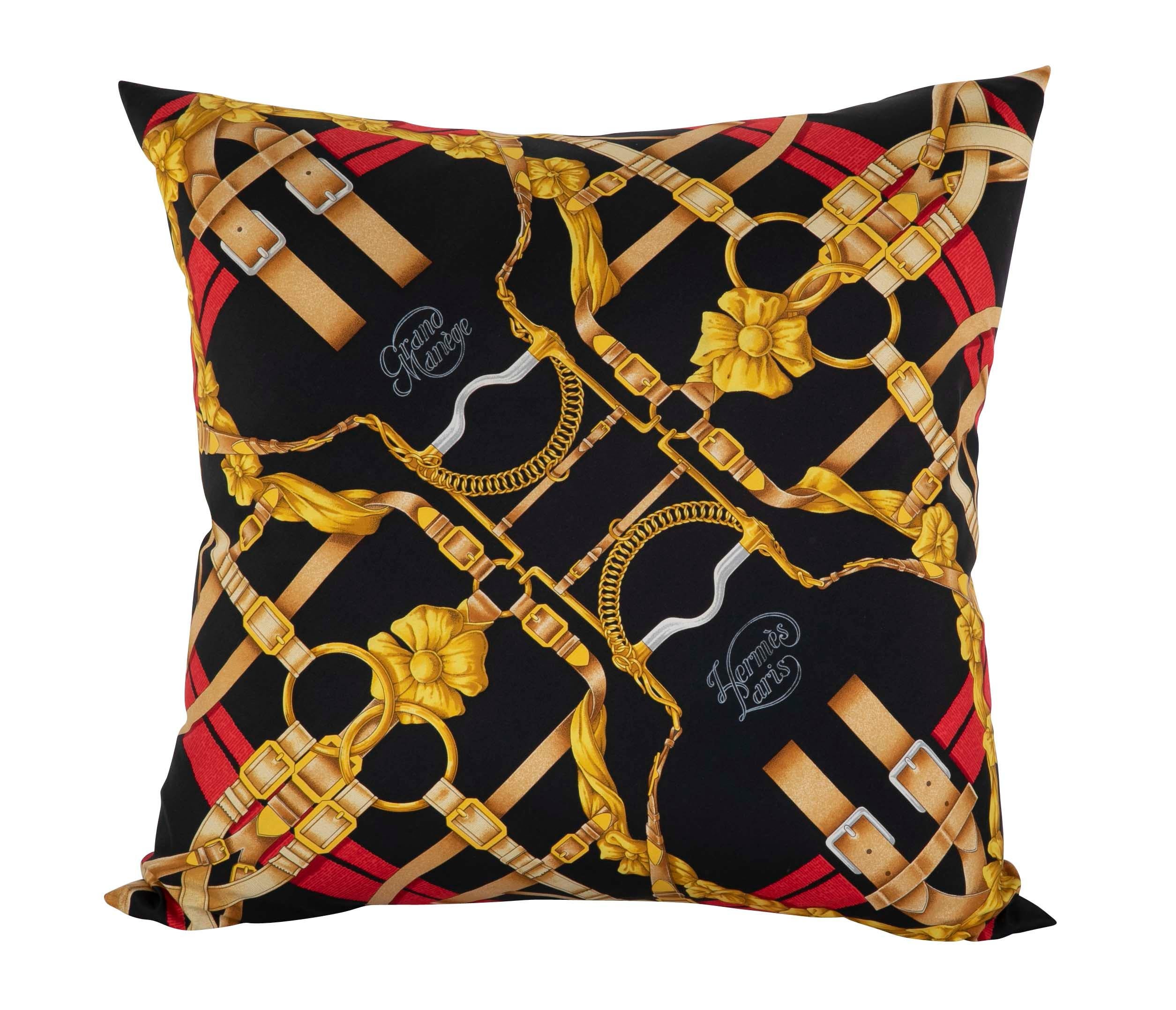 Contemporary Collection of Vintage Hermes Silk Pillows by Various Designers