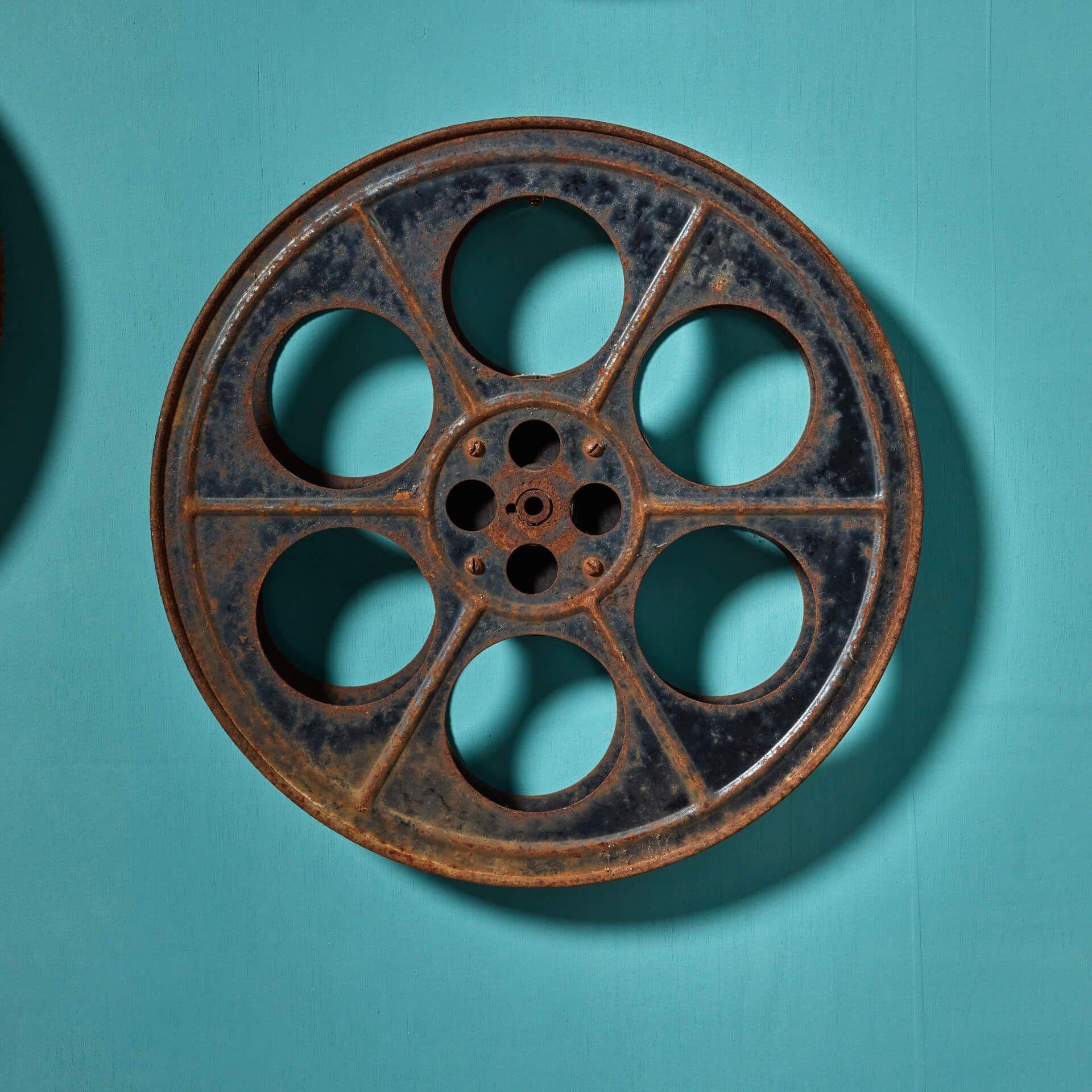 Collection of Vintage Movie Projection Reels or Spools In Fair Condition For Sale In Wormelow, Herefordshire