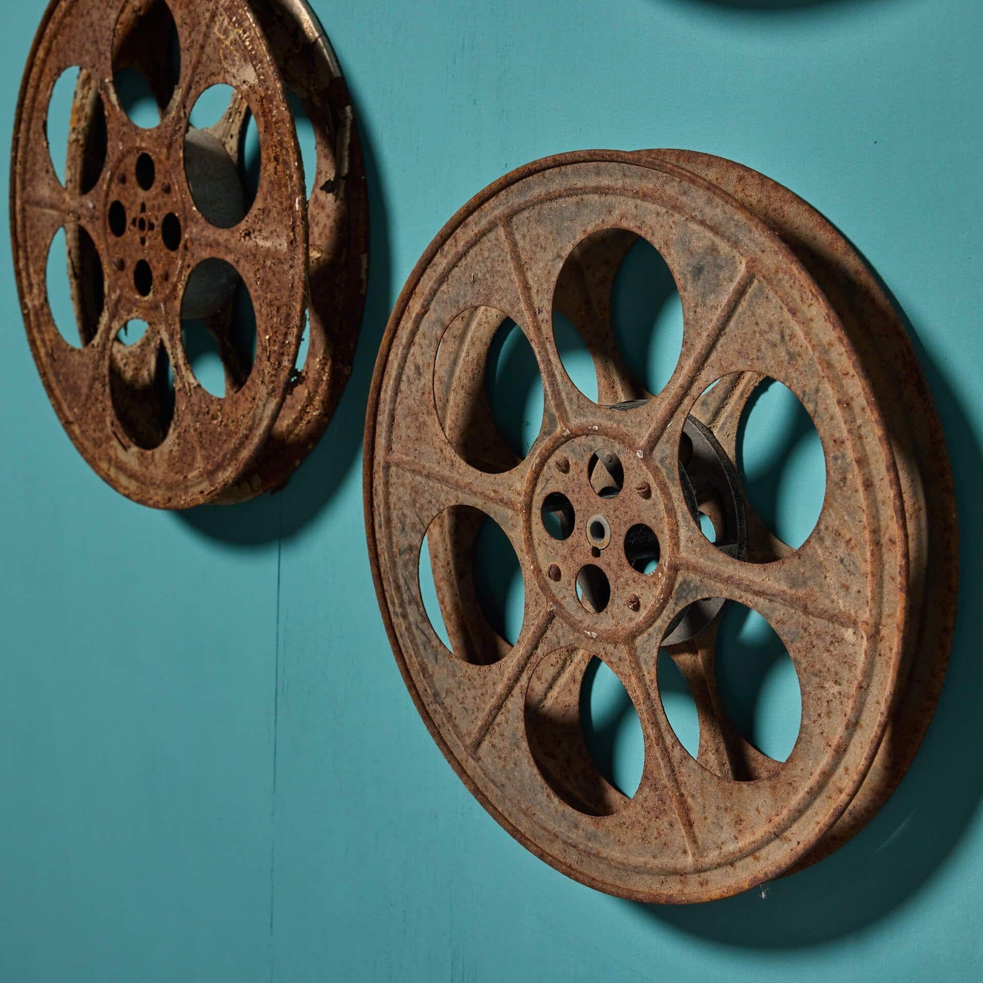 Kollektion von Vintage-Film-Projektion-Reels oder -Poolen (20. Jahrhundert) im Angebot