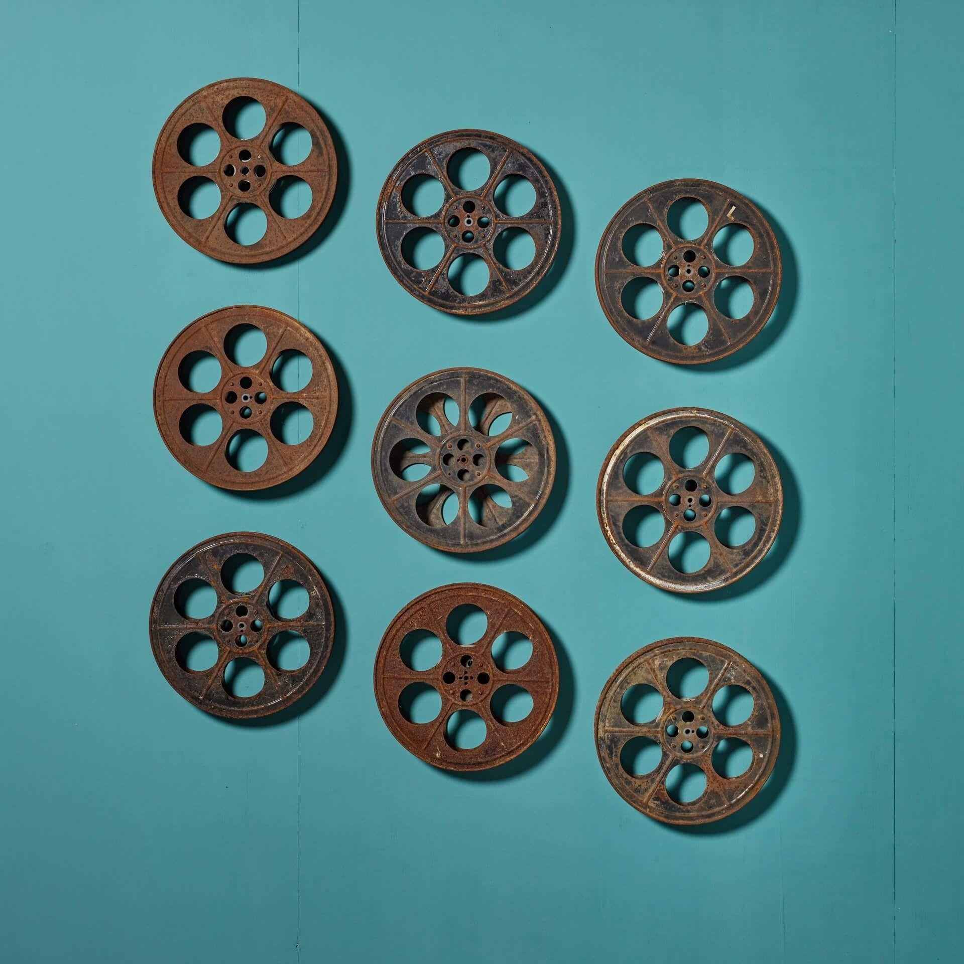 Collection of Vintage Movie Projection Reels or Spools For Sale 1