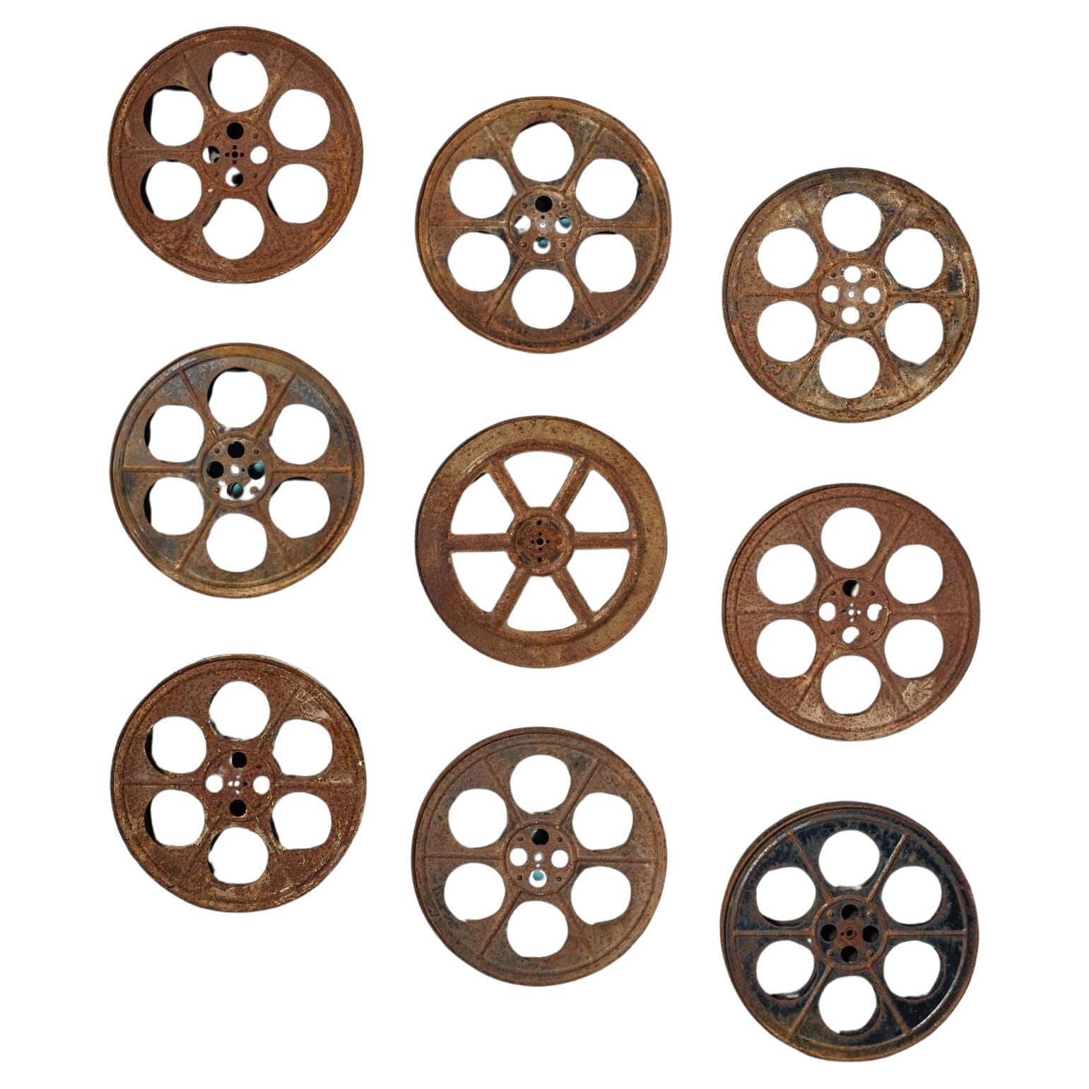 Collection of Vintage Movie Projection Reels or Spools