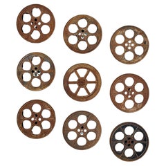 Kollektion von Vintage-Film-Projektion-Reels oder -Poolen