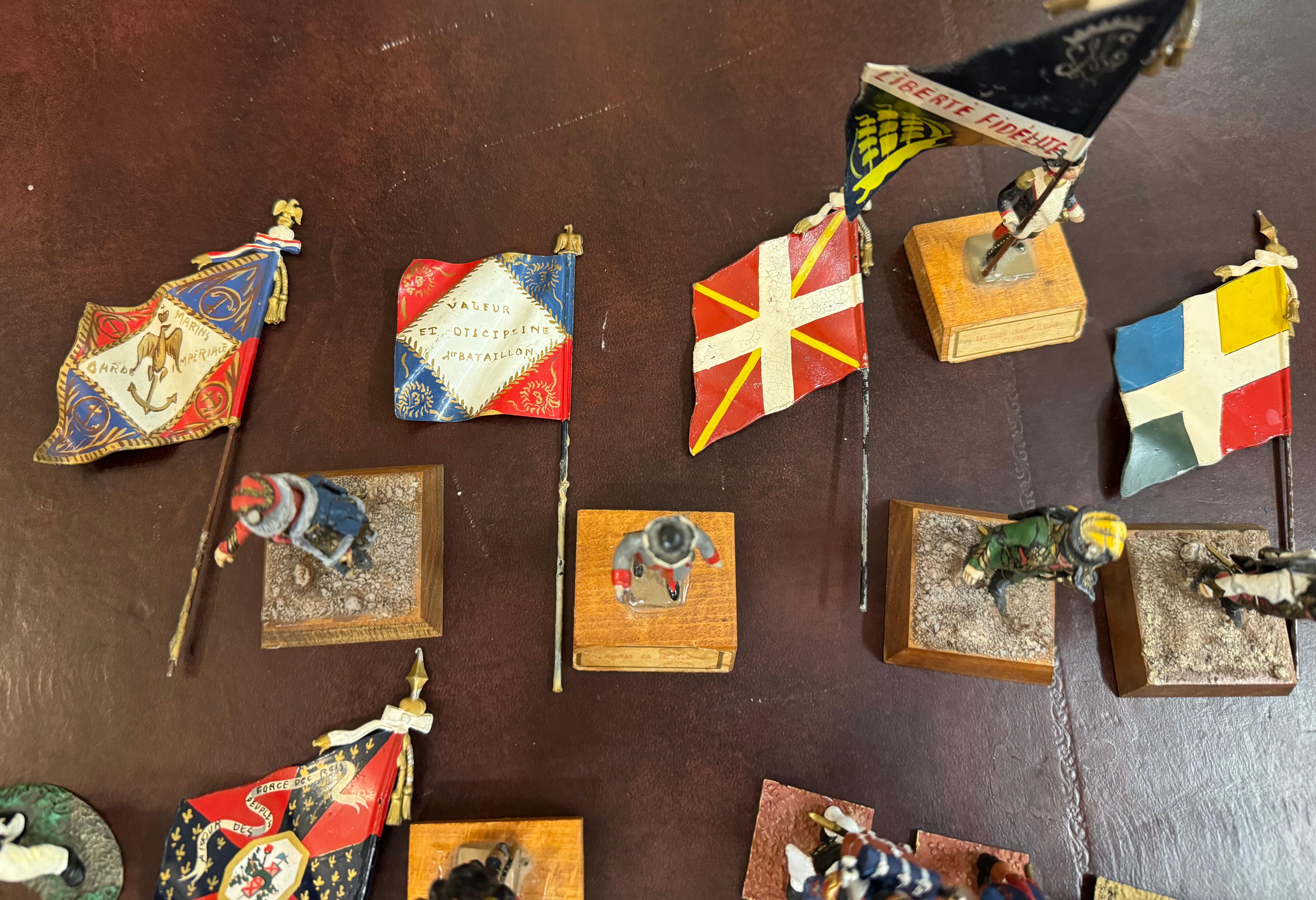 
Collection of Vintage Painted Lead Soldiers
All hand painted, various makers, some signed or with markings on the underside. (lot)
sized vary.
Provenance: From the Estate of a Gentleman, Gladwyne, PA.
Condition Report
Various makers. Some with loss