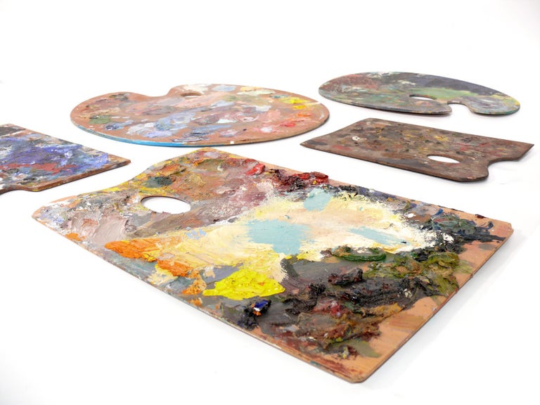 Collection of Vintage Painter's Palettes, Wall Sculpture For Sale at 1stDibs