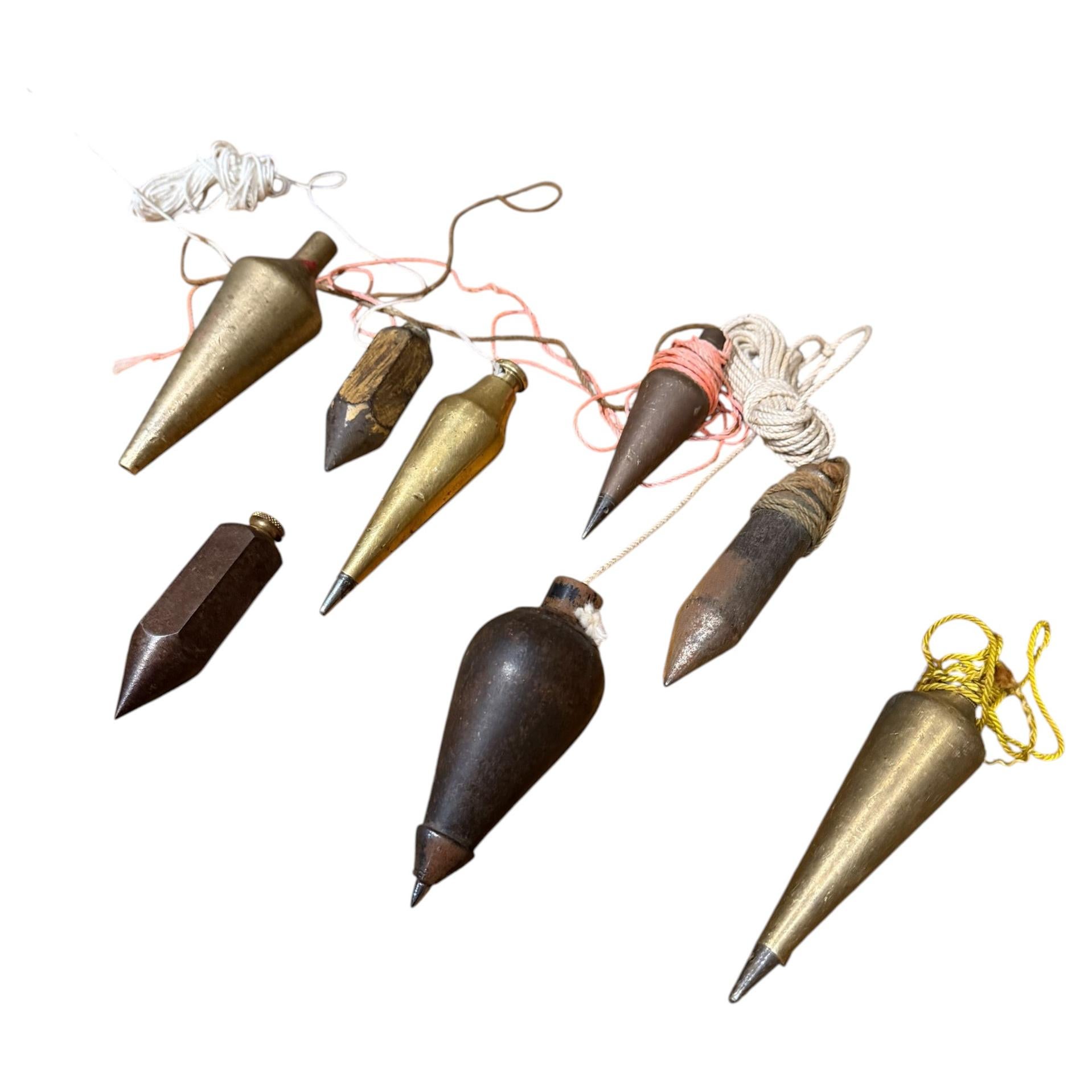 Collection of Vintage Plumb Bobs Mid Century Modern