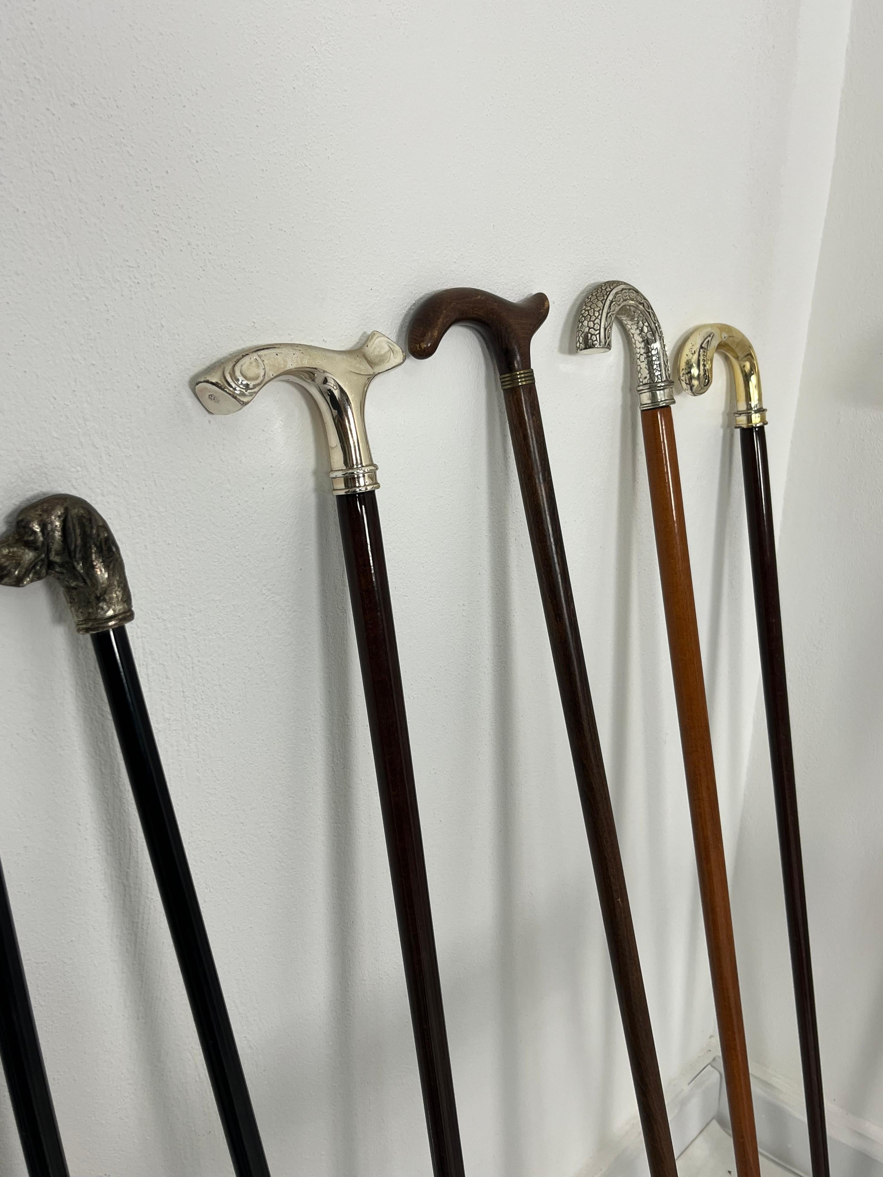 Collection of Walking Sticks mit Stockhaltern aus Messing, 1960er Jahre im Angebot 3