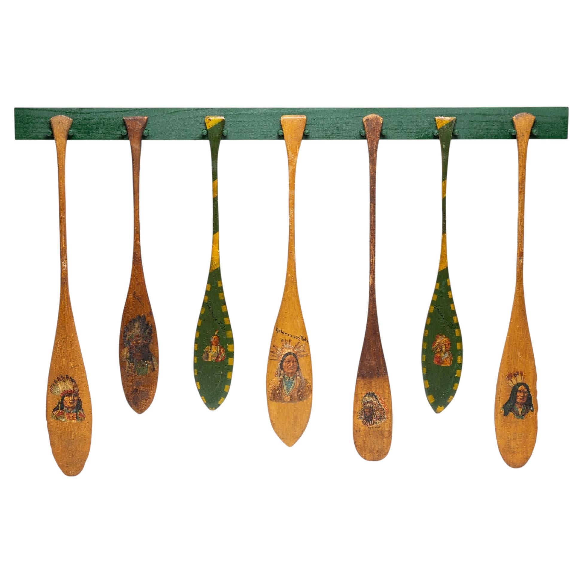 Collection of Wall Mounted Souvenir Paddles For Sale