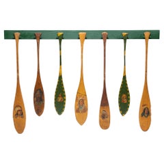 Collection of Wall Mounted Souvenir Paddles