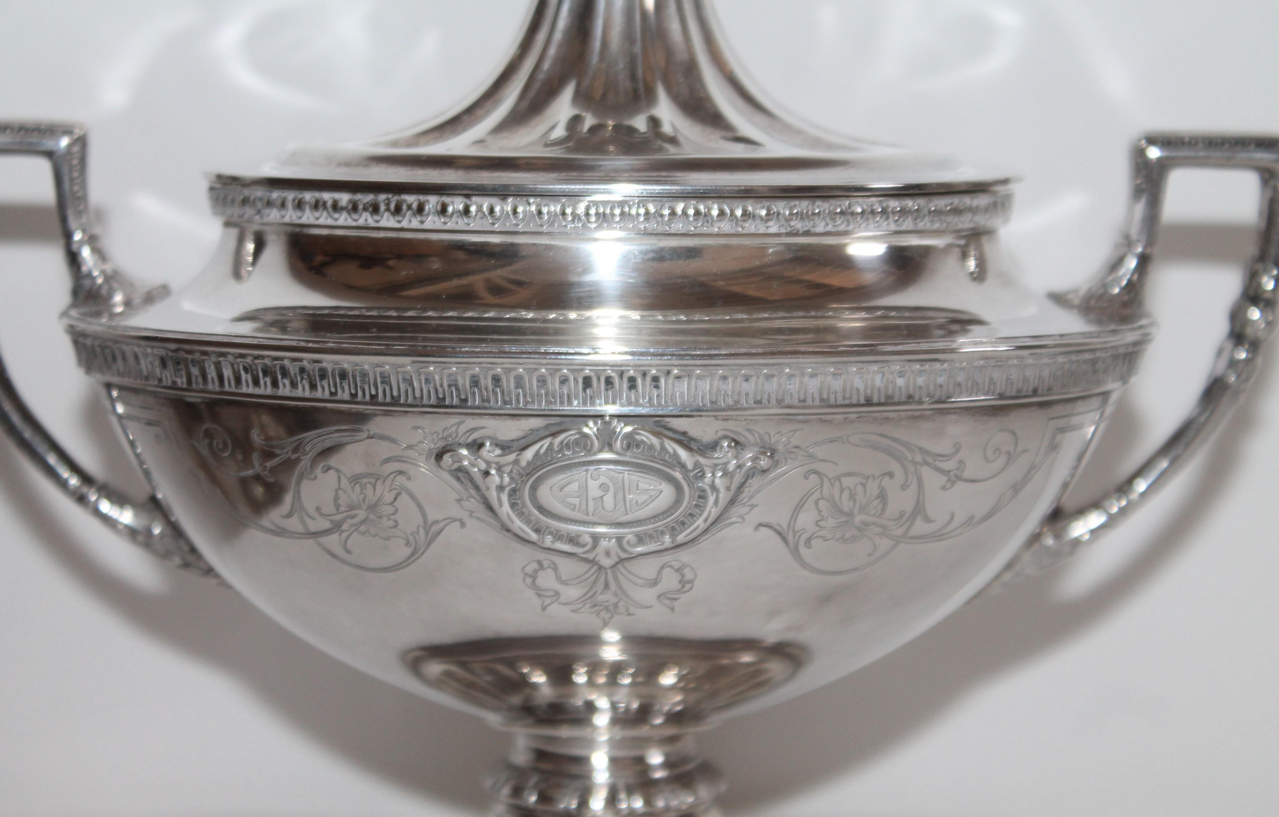 20th Century Collection of Wallace Silver Sterling Tea Set, 5 Pieces For Sale