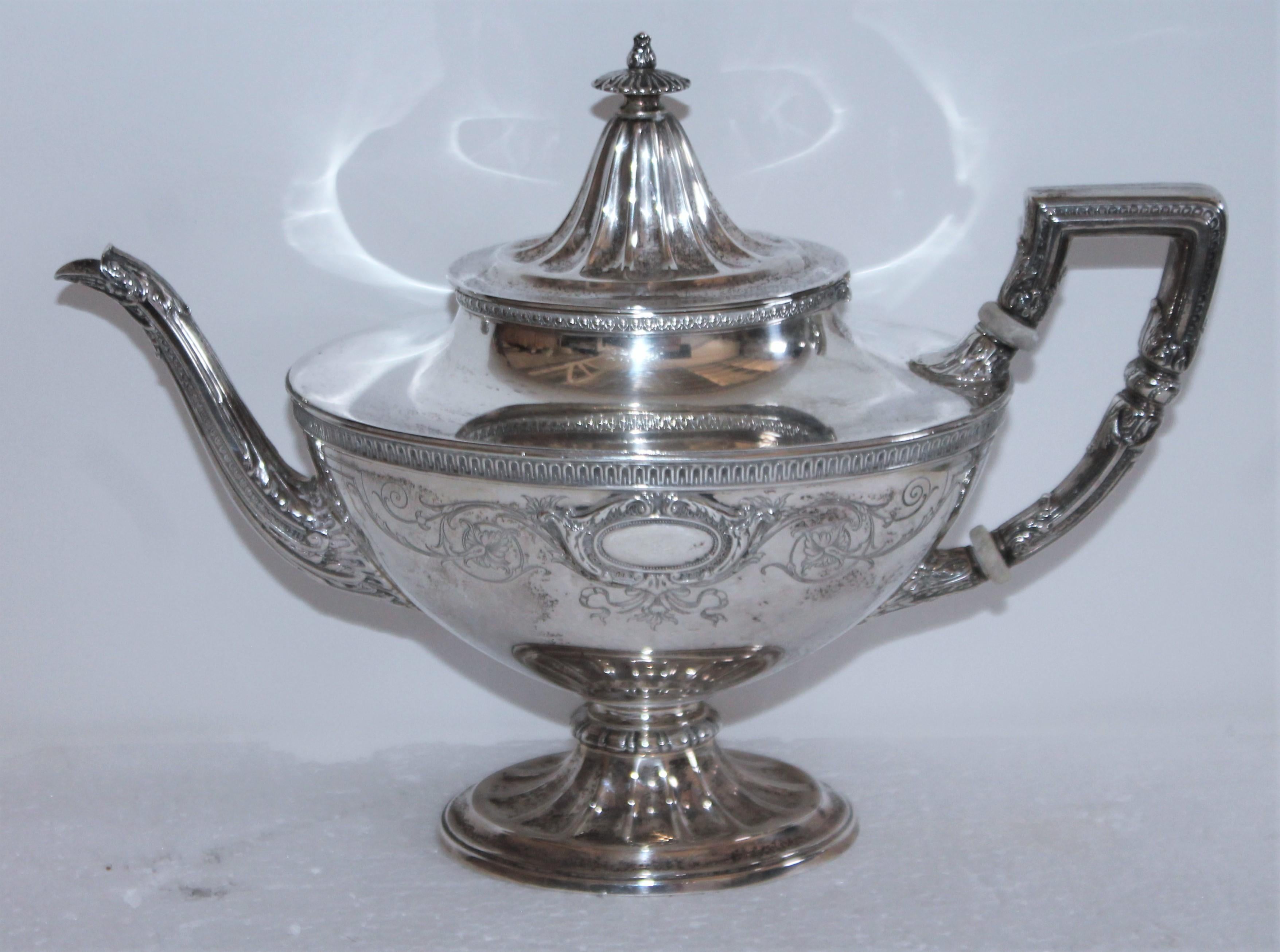 Collection of Wallace Silver Sterling Tea Set, 5 Pieces For Sale 6
