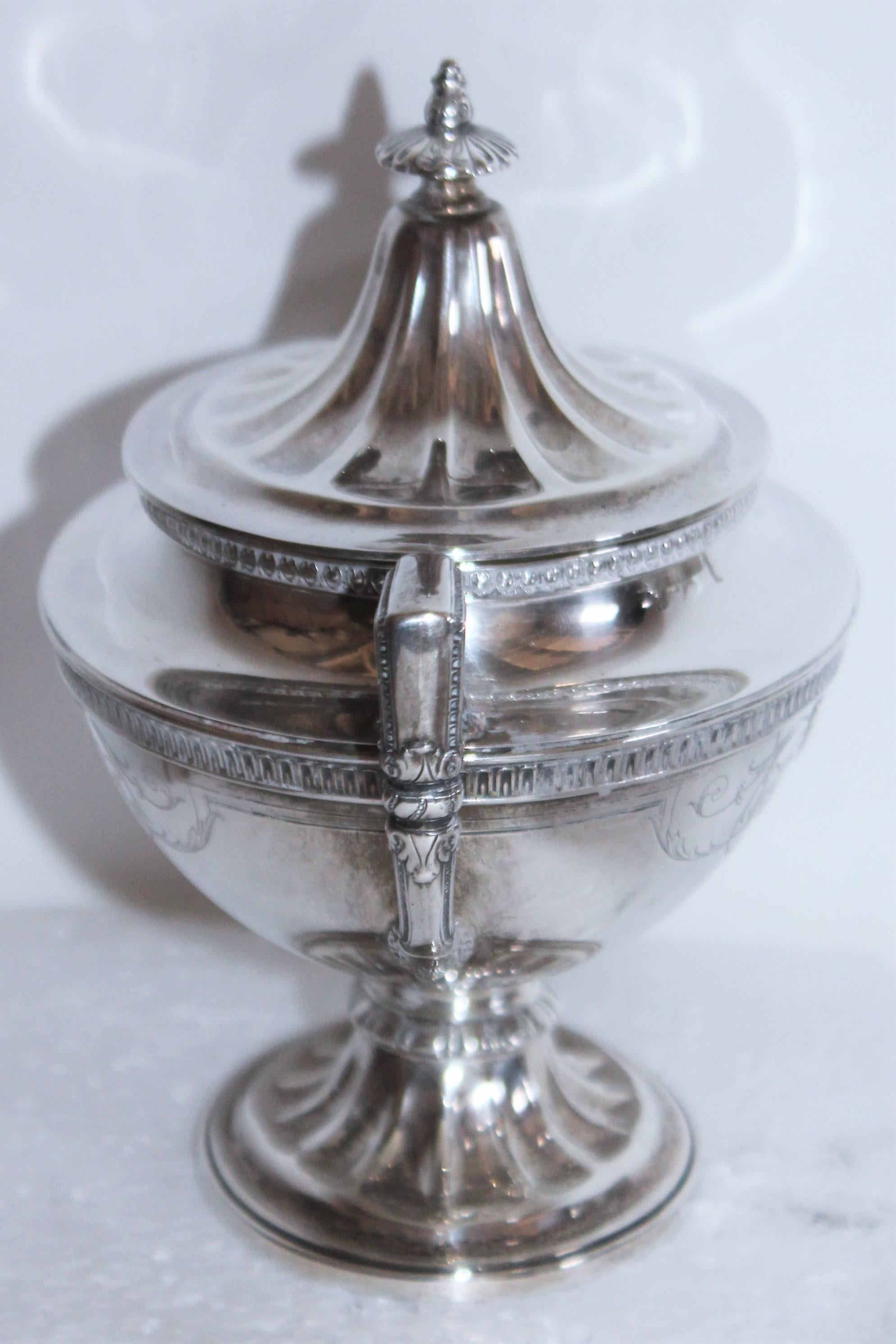 Hand-Crafted Collection of Wallace Silver Sterling Tea Set, 5 Pieces For Sale