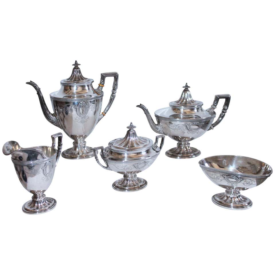 Monumental Handarbeit Sterling Silver 6 Piece Tea Service at 1stDibs ...