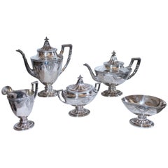 Vintage Collection of Wallace Silver Sterling Tea Set, 5 Pieces