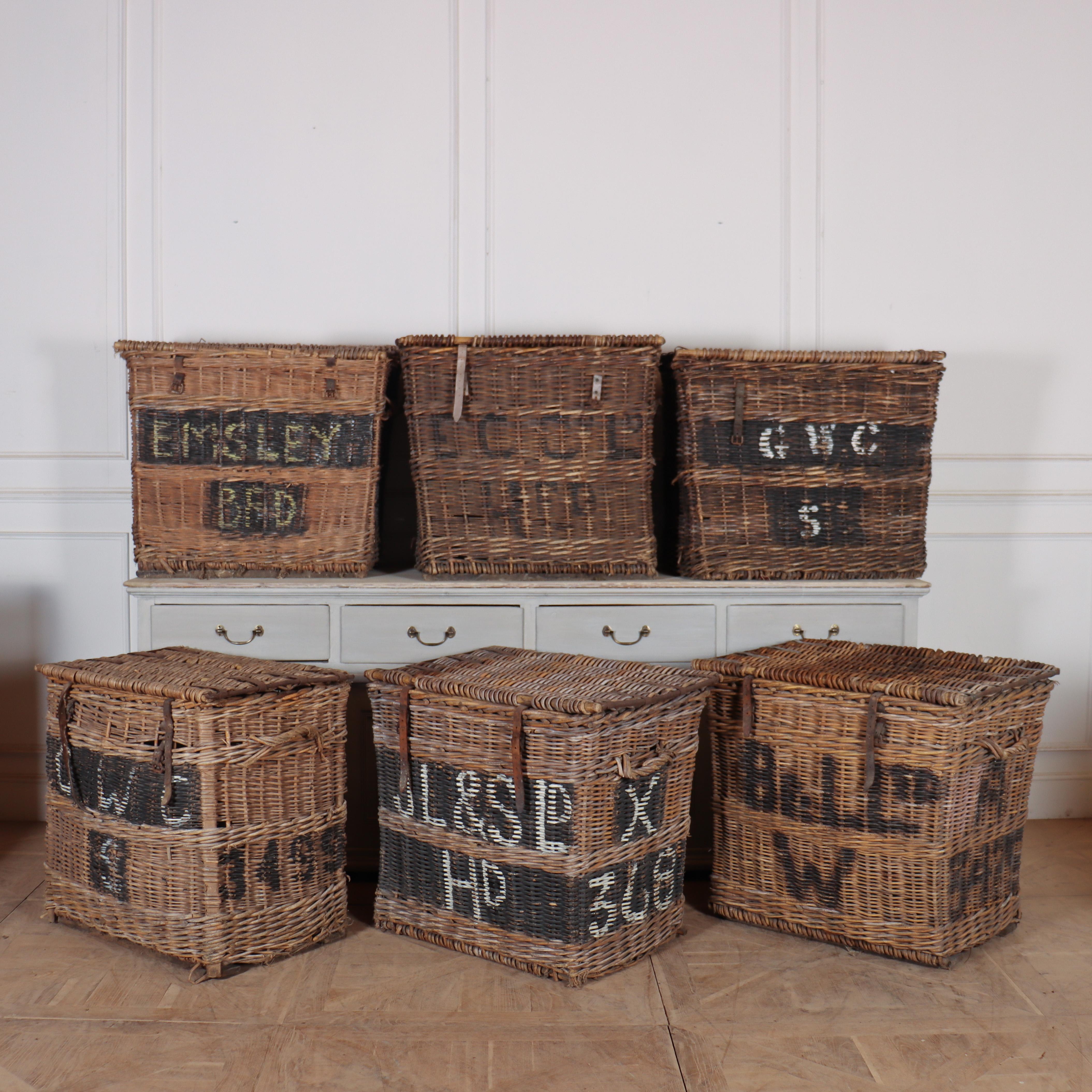 Collection of Wicker Log Baskets In Good Condition In Leamington Spa, Warwickshire