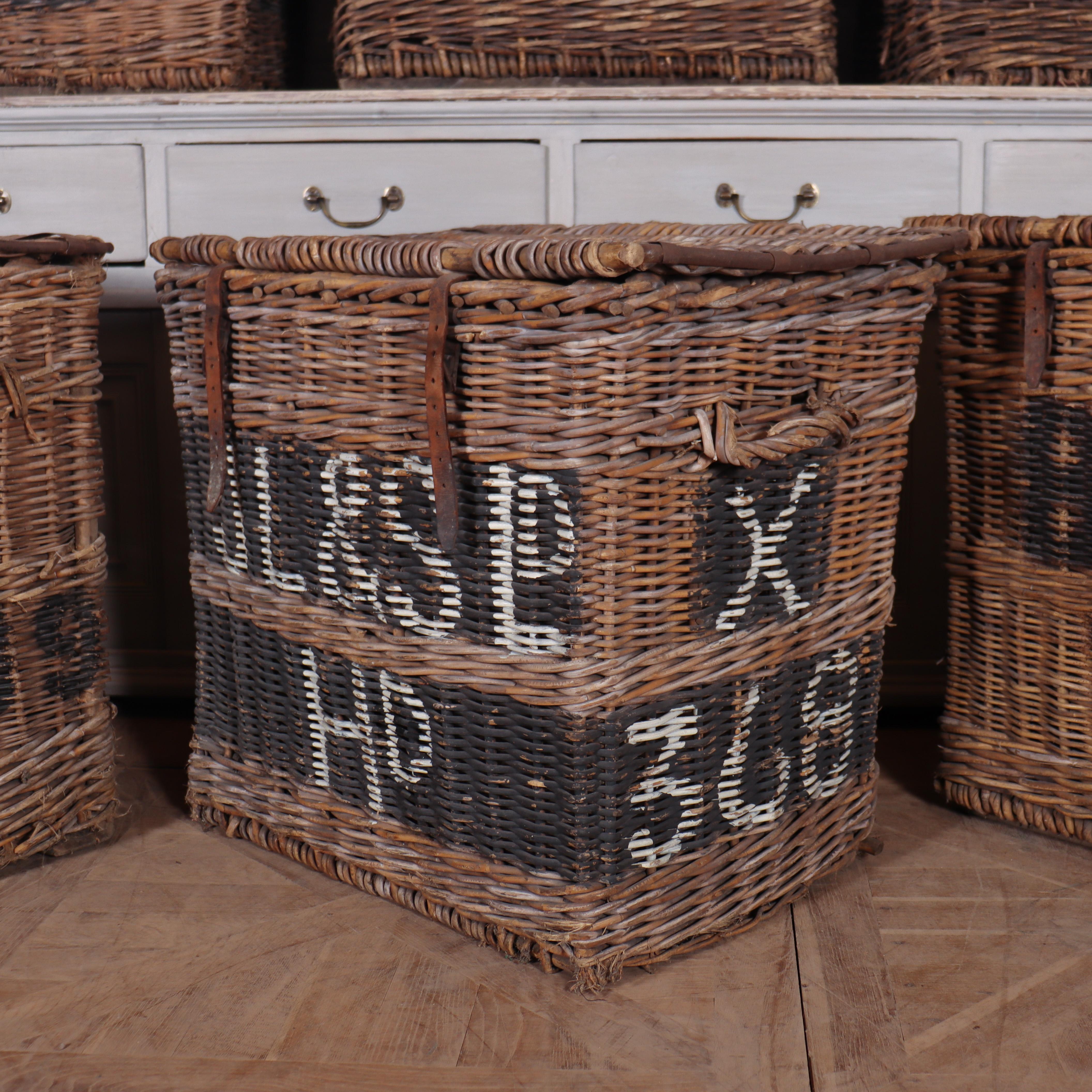 20th Century Collection of Wicker Log Baskets