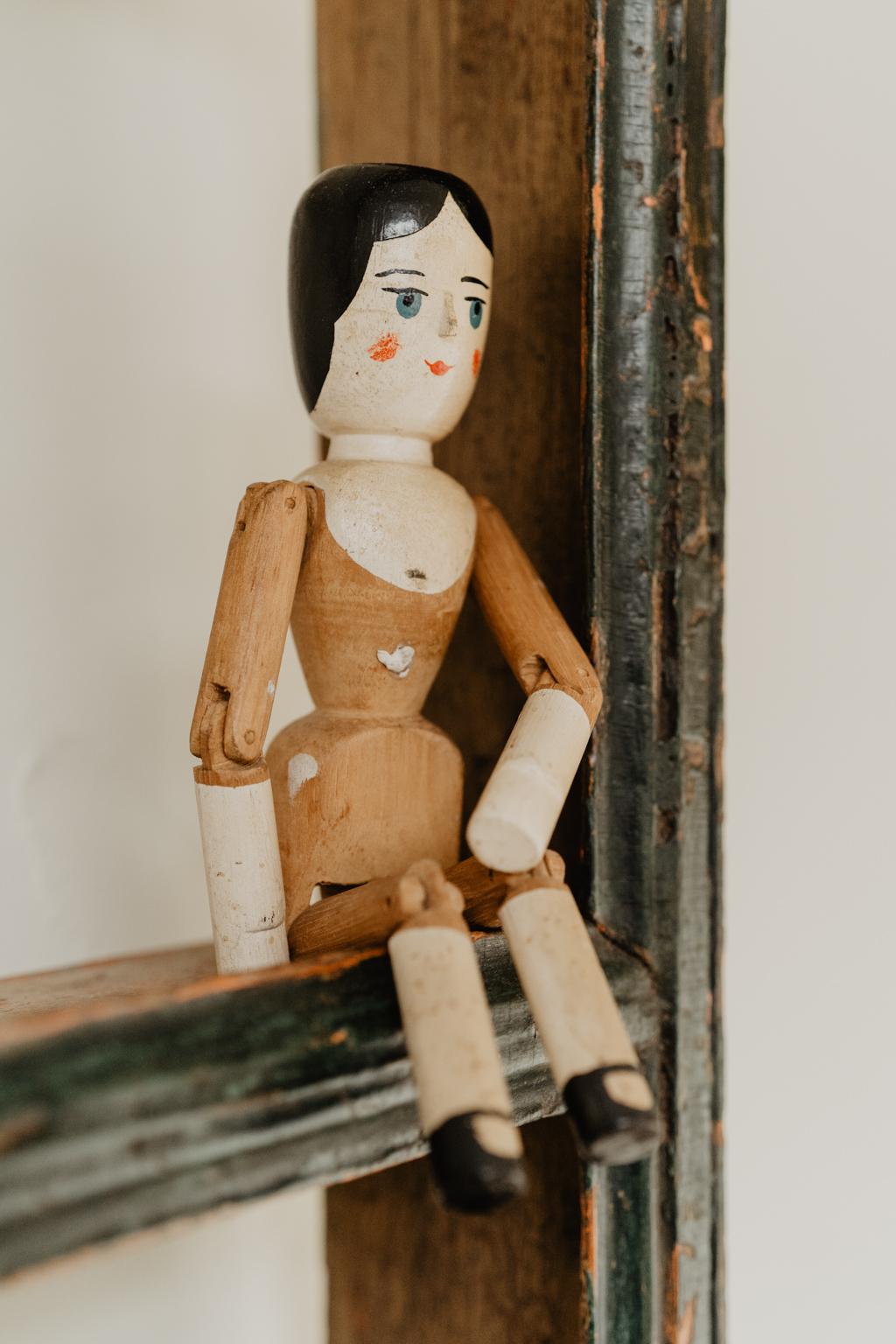 Collection of Wooden Peg Dolls 1