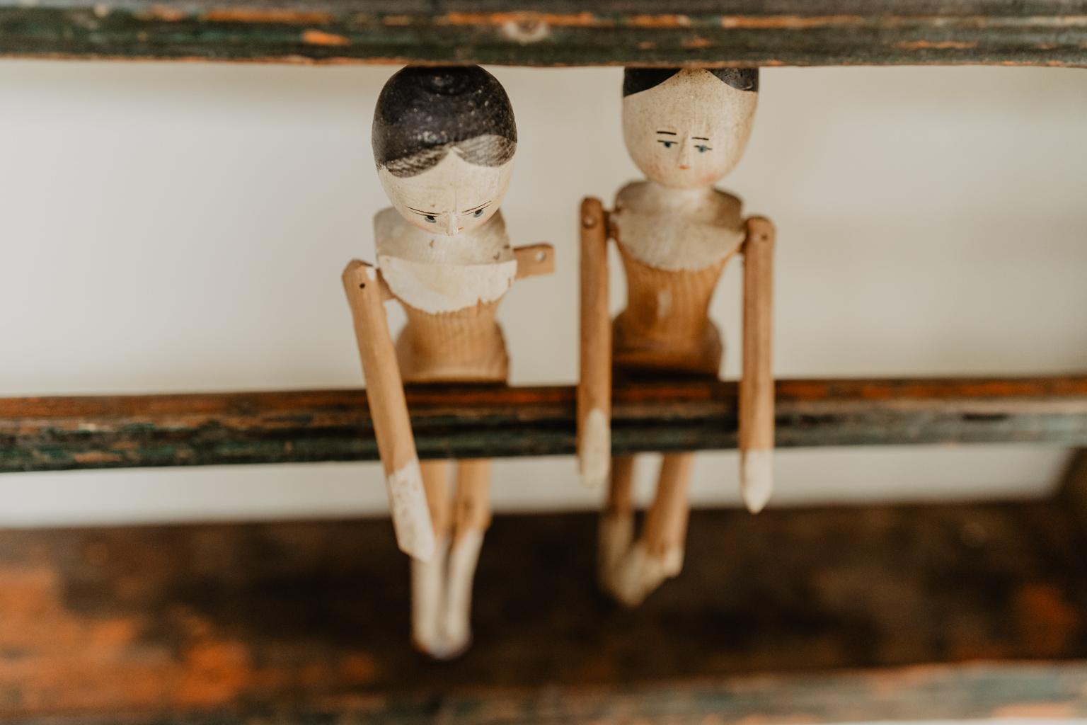 Collection of Wooden Peg Dolls 2