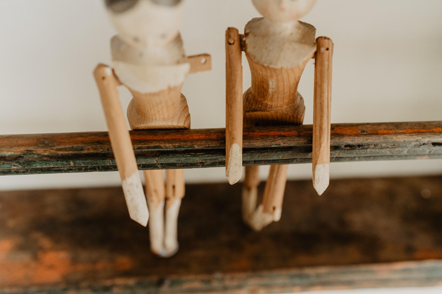 Collection of Wooden Peg Dolls 4
