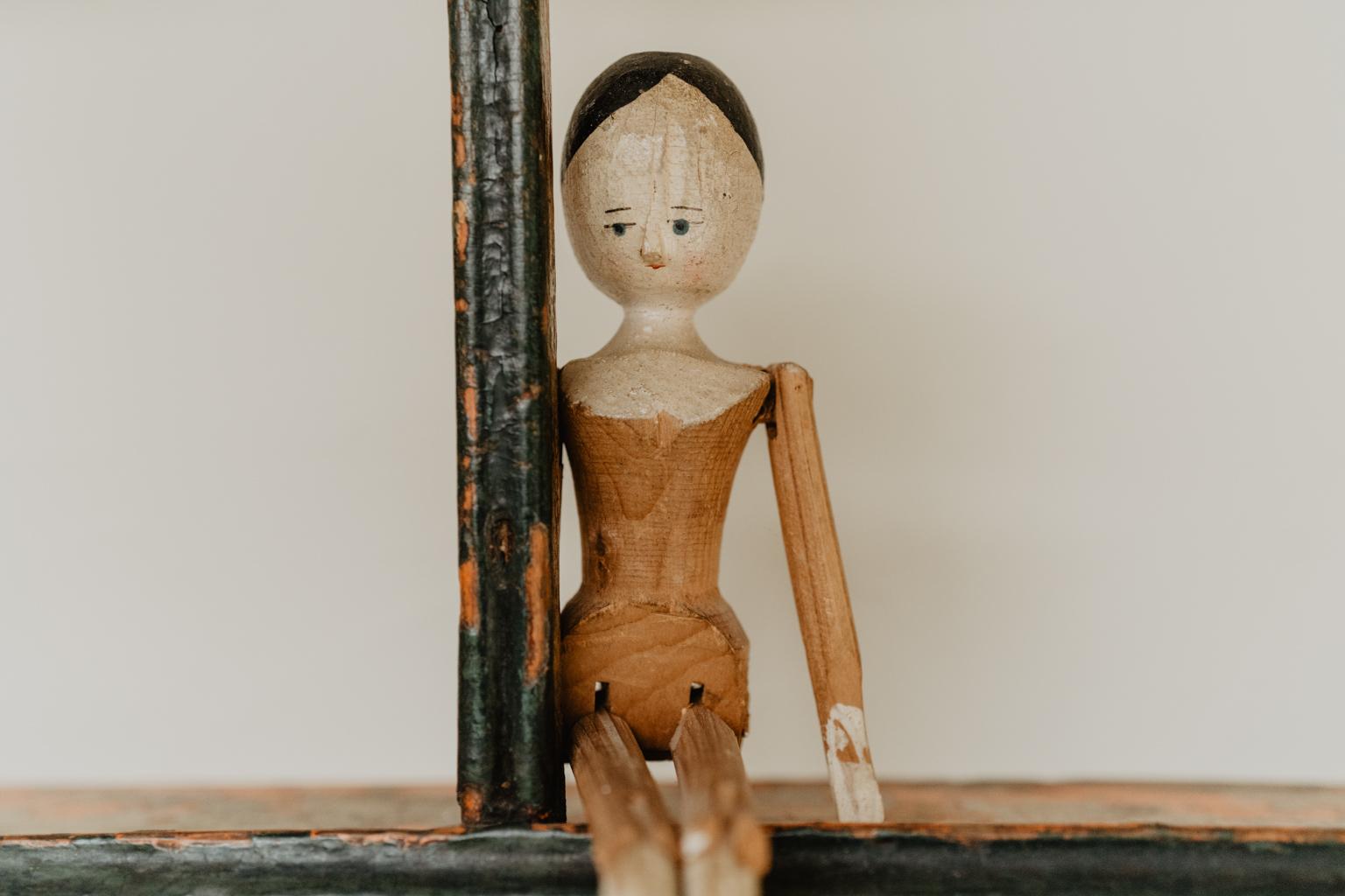 European Collection of Wooden Peg Dolls