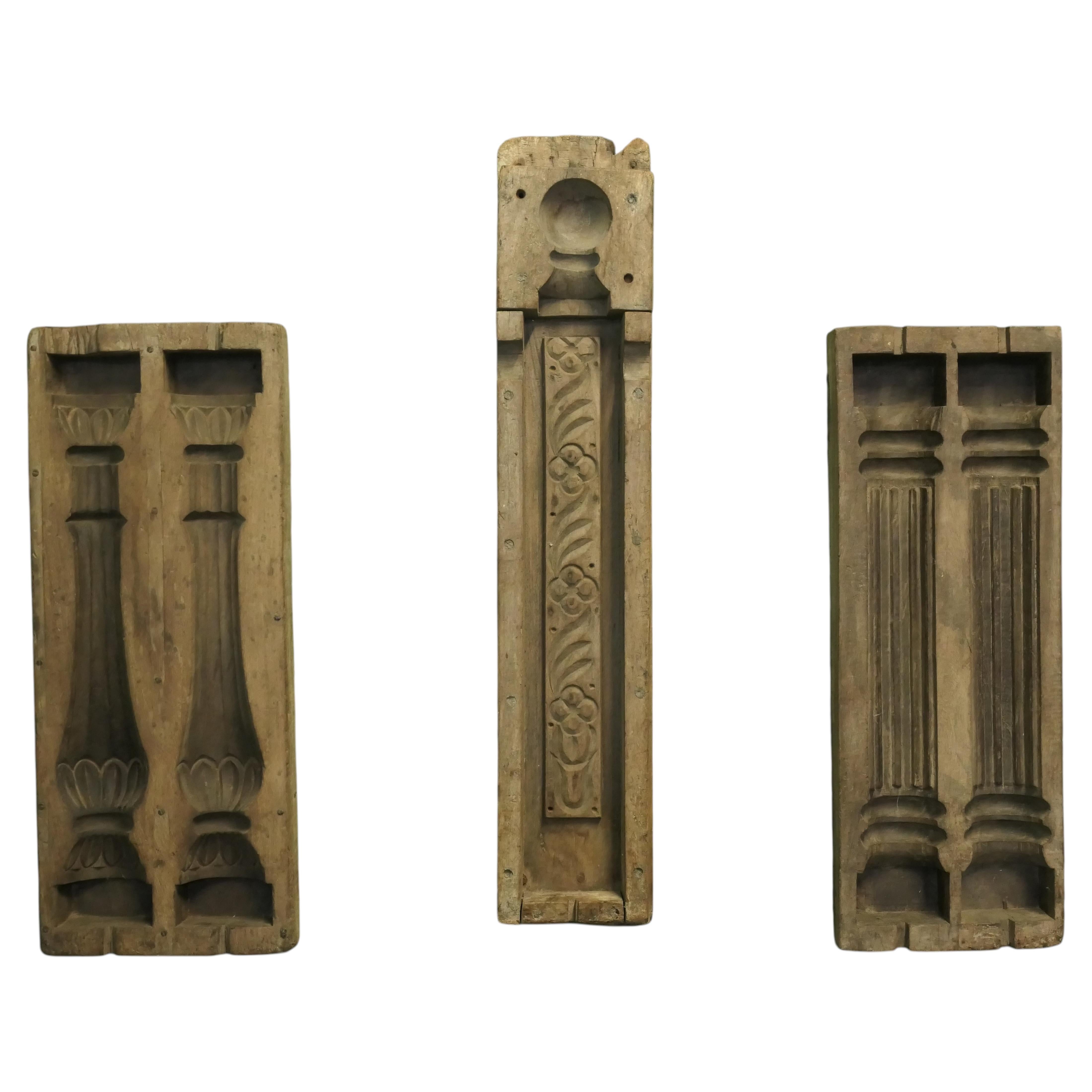 Colección de moldes de madera para molduras de yeso (gesso) en venta