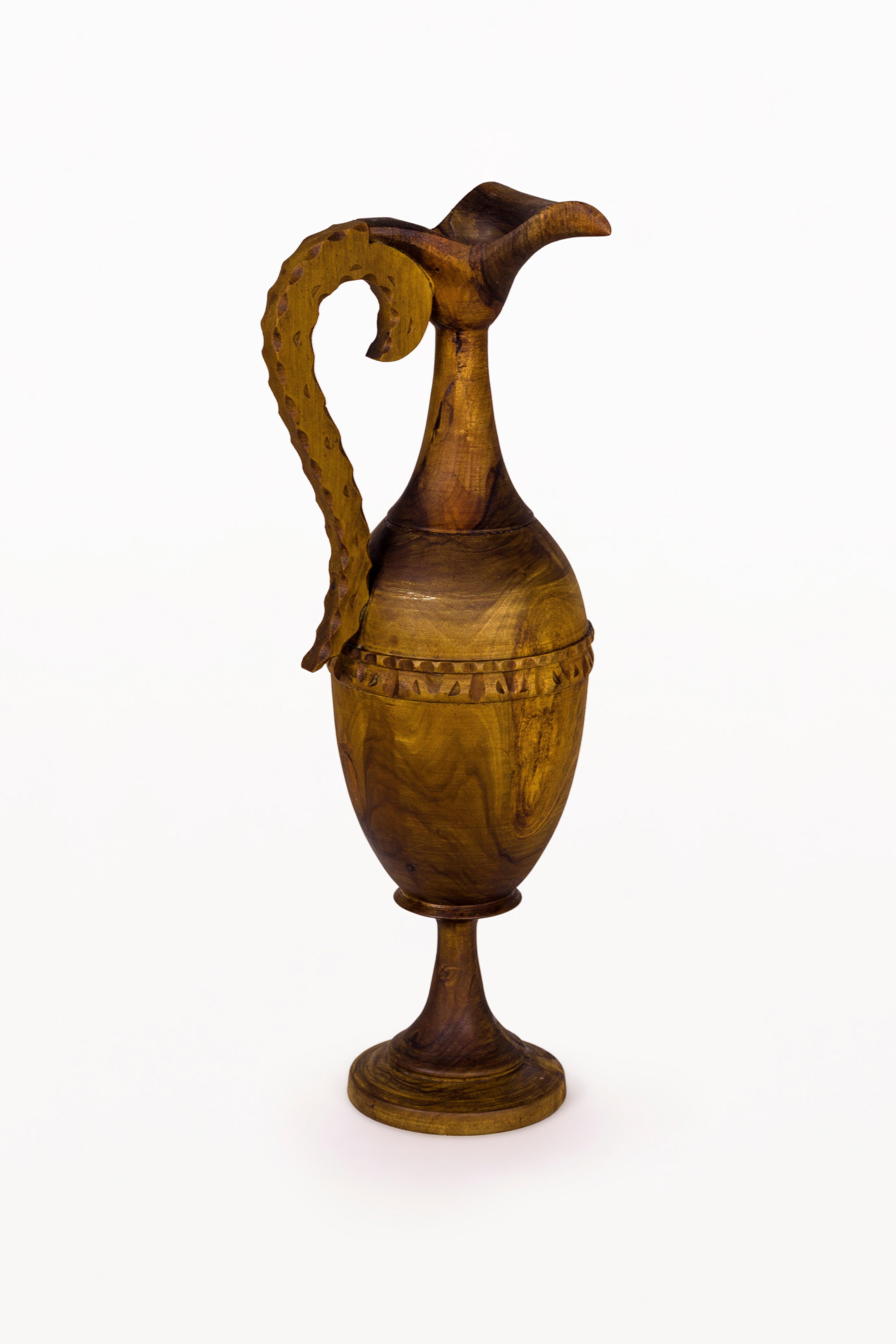 Collection of Wooden Urns, circa 1960, Greece In Good Condition In Girona, Spain