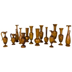 Collection of Wooden Urns, circa 1960, Greece