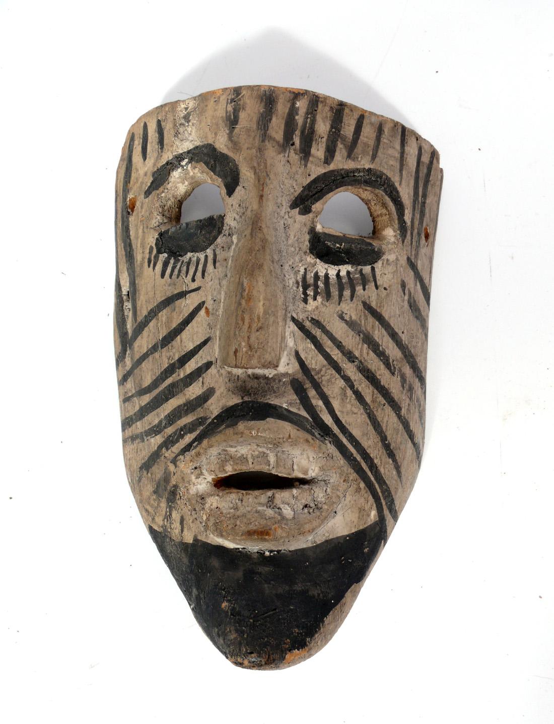 Wood Collection of Worldwide Traveler's Hand Carved Folk Art Masks For Sale