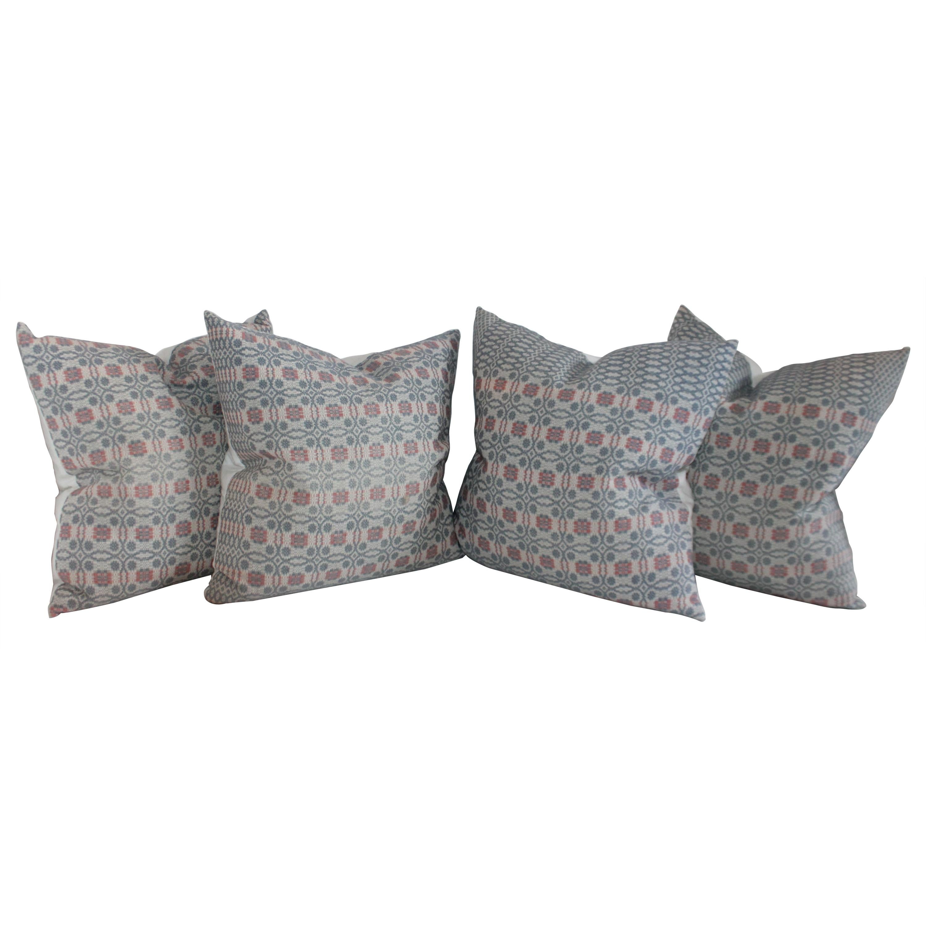 Collection of Woven Coverlet Pillows