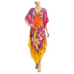 COLLECTION Orange Silk 1960s 3 scarf Dress COLLECTION Orange Silk 1960s 3 scarf Dress