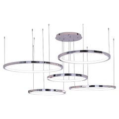 Kollektion „Orbite“ Kronleuchter, Aluminium und Acryl, LCS 038/5/100 von JAGO