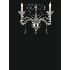 Collection Orchidea Wall Lamp, Metal and Crystal, NCA 123 by JAGO
