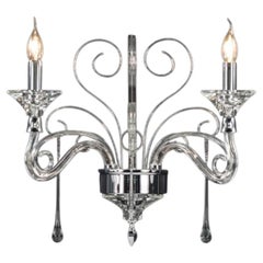Collection Orchidea Wall Lamp, Metal and Crystal, NCA 123 by JAGO