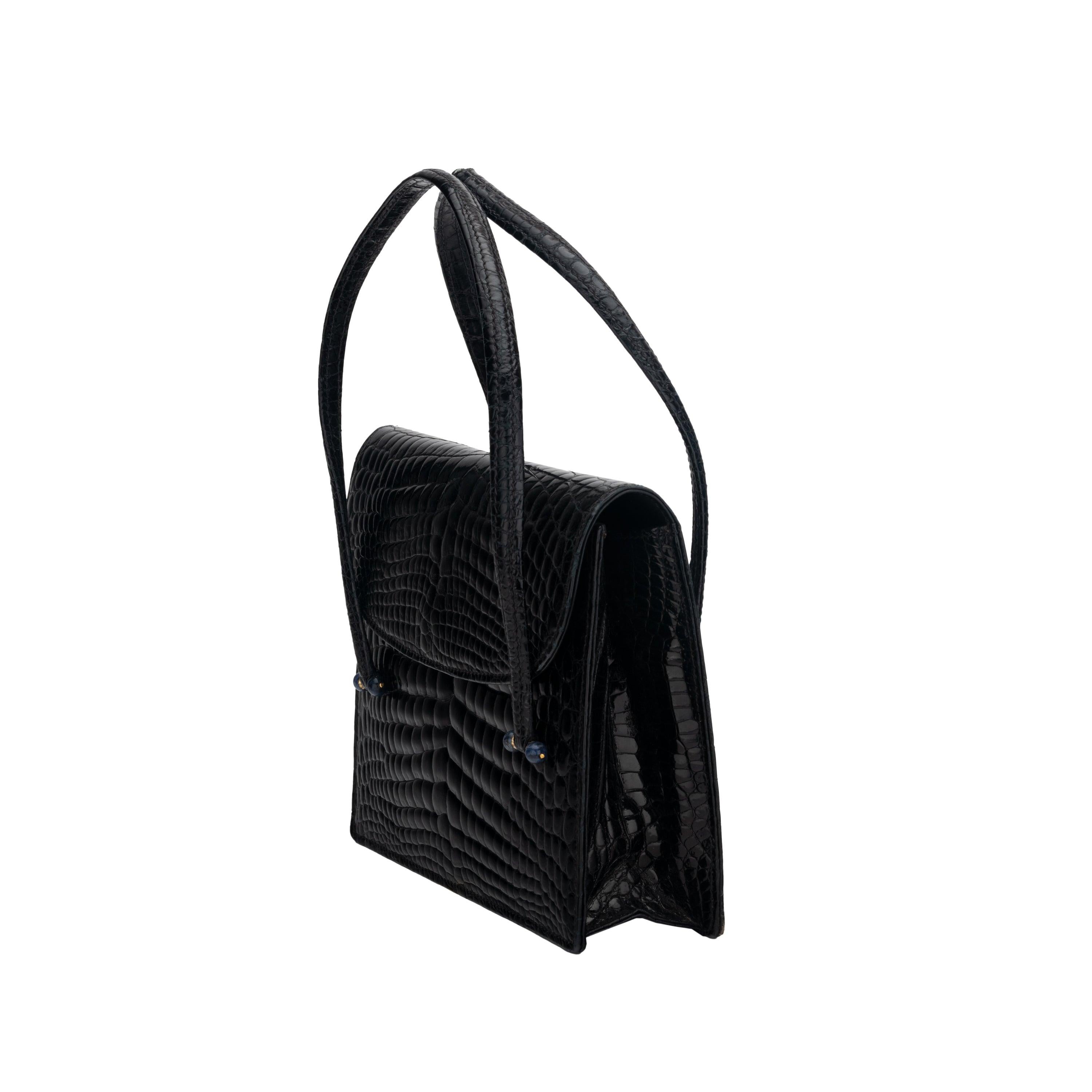 Noir The Collective Privée Black Handbag - '80s en vente