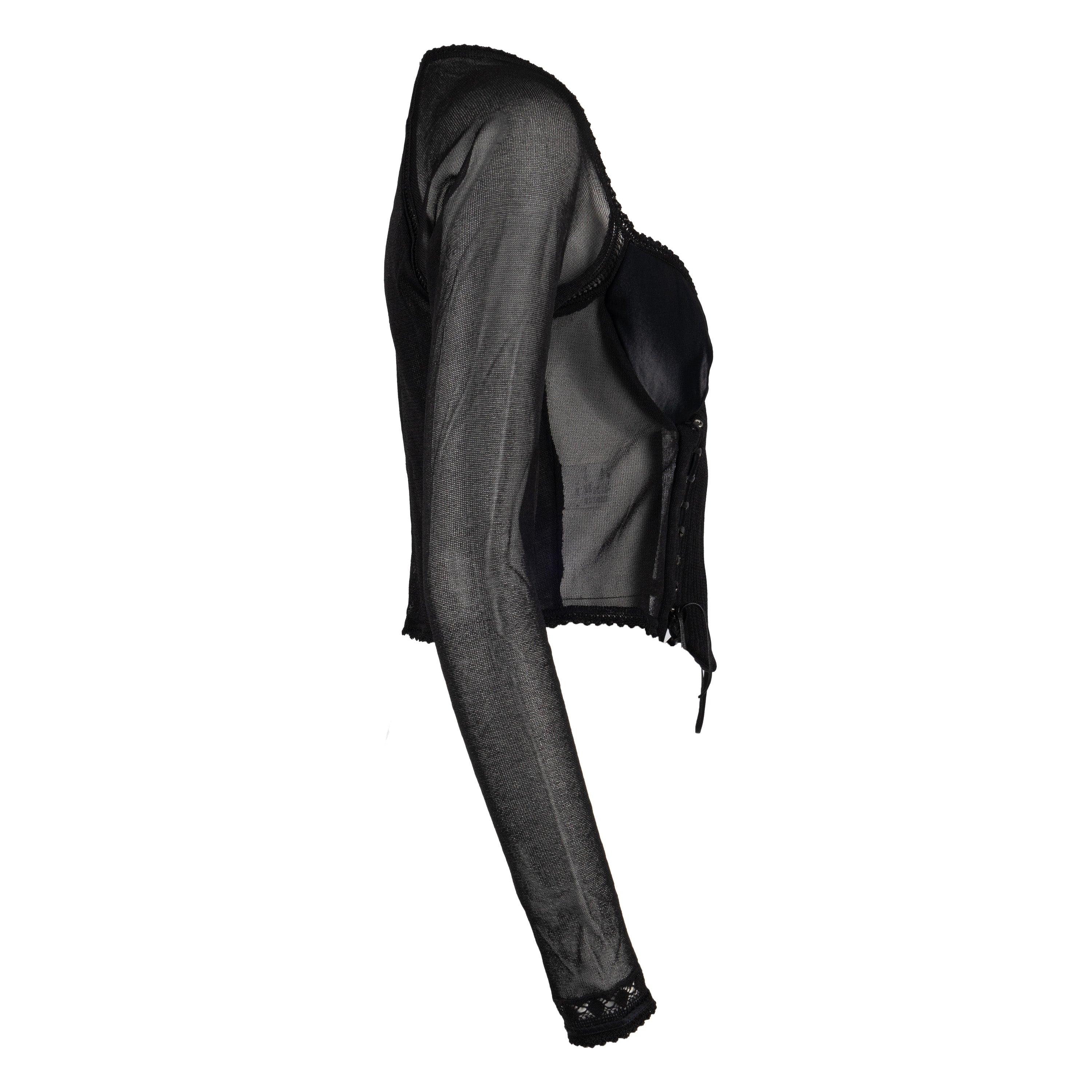 Nero Top con corsetto Collection'S - anni '10 in vendita