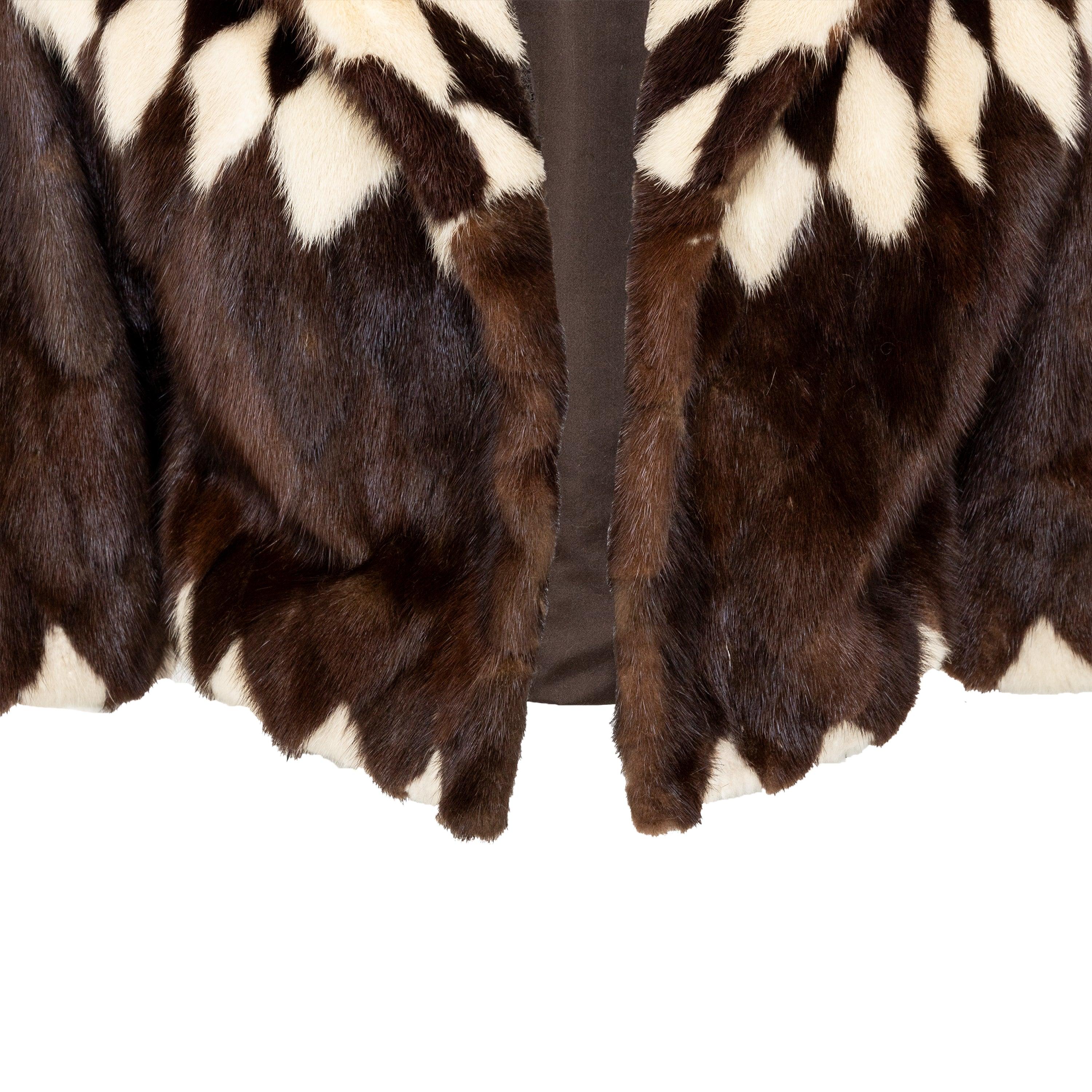 Collection Priveé Fur Coat in Harlequin Pattern - '60s 1