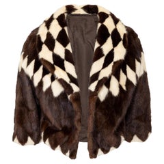 Collection Priveé Fur Coat in Harlequin Pattern - '60s