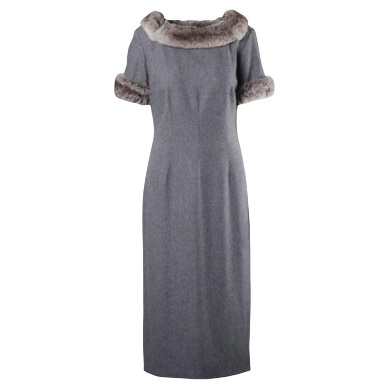 grey furry dress Lazy-chic goddess