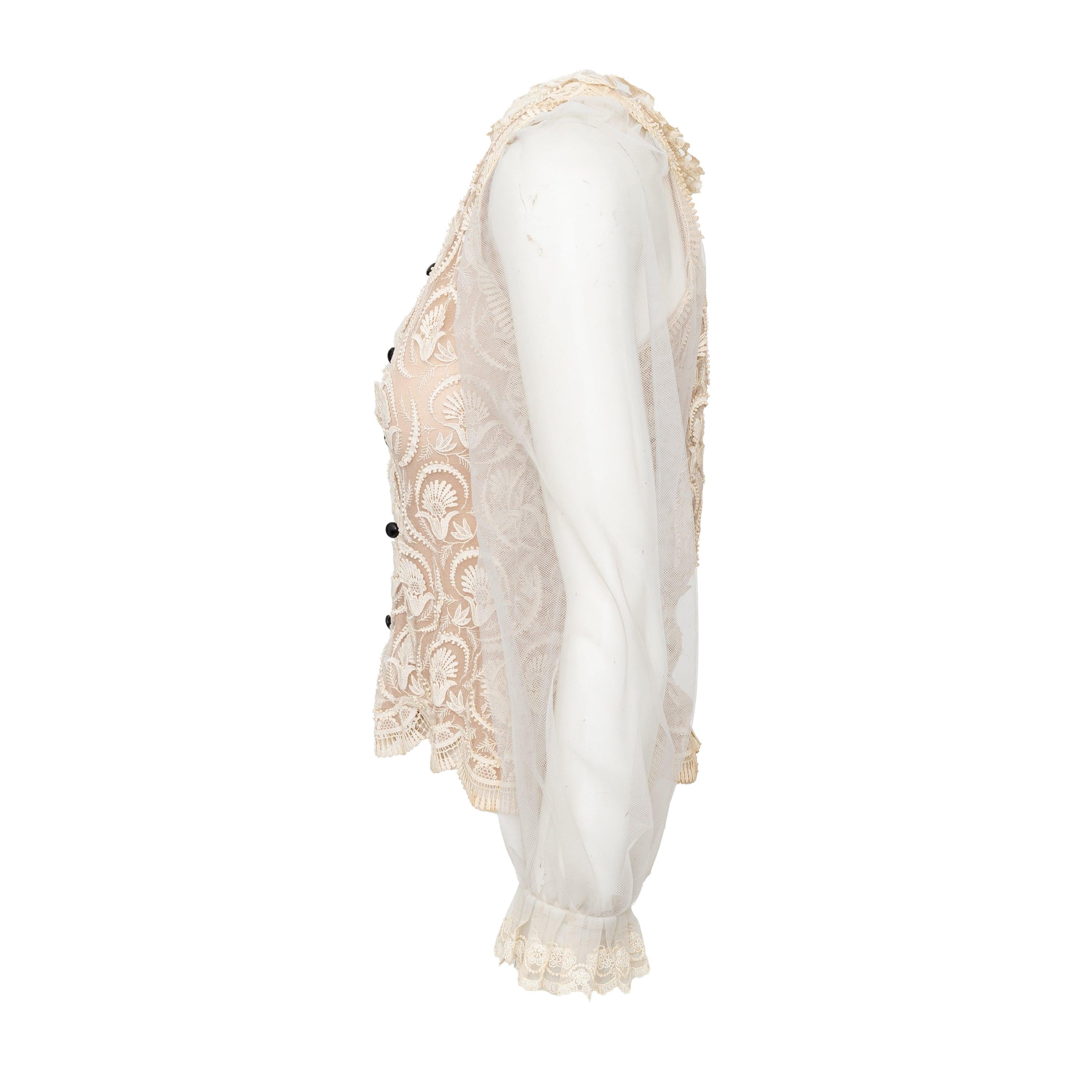 Beige Top in pizzo di Collection'S - anni '00 in vendita