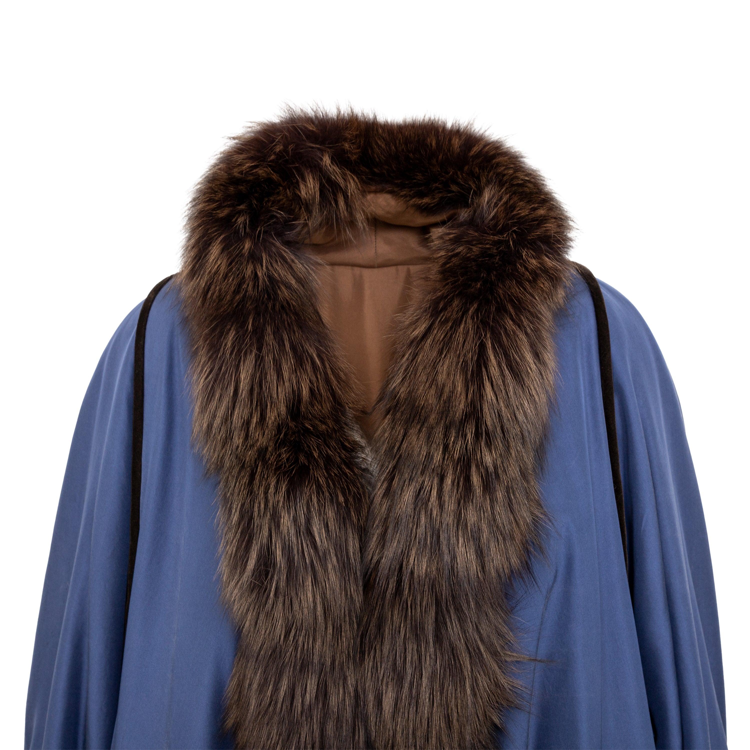 Nero Collection Privée Cappotto aperto con pelliccia - Anni '90 in vendita