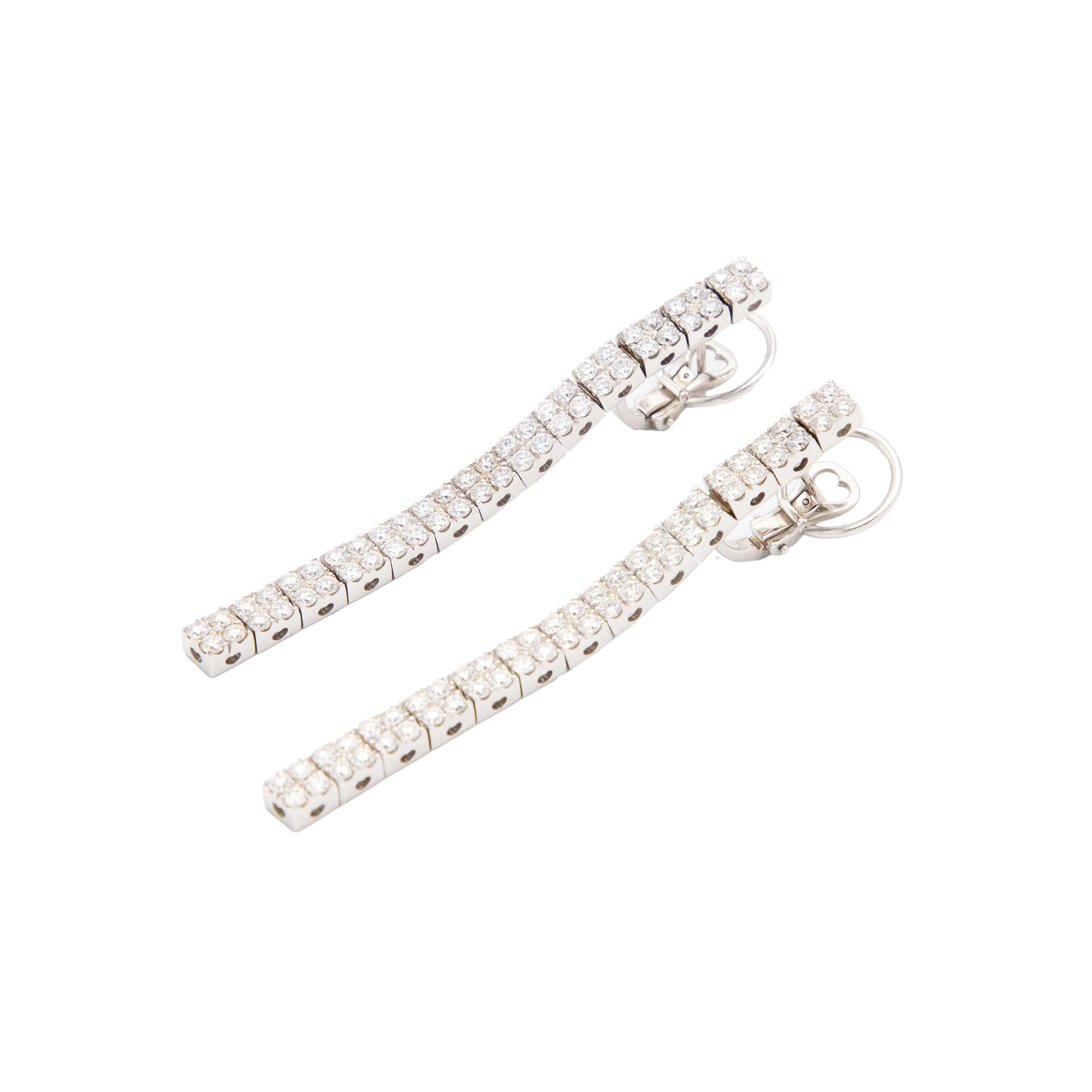 Collection Privée Pendant Earrings with Diamonds - '00s In Excellent Condition For Sale In Milano, IT